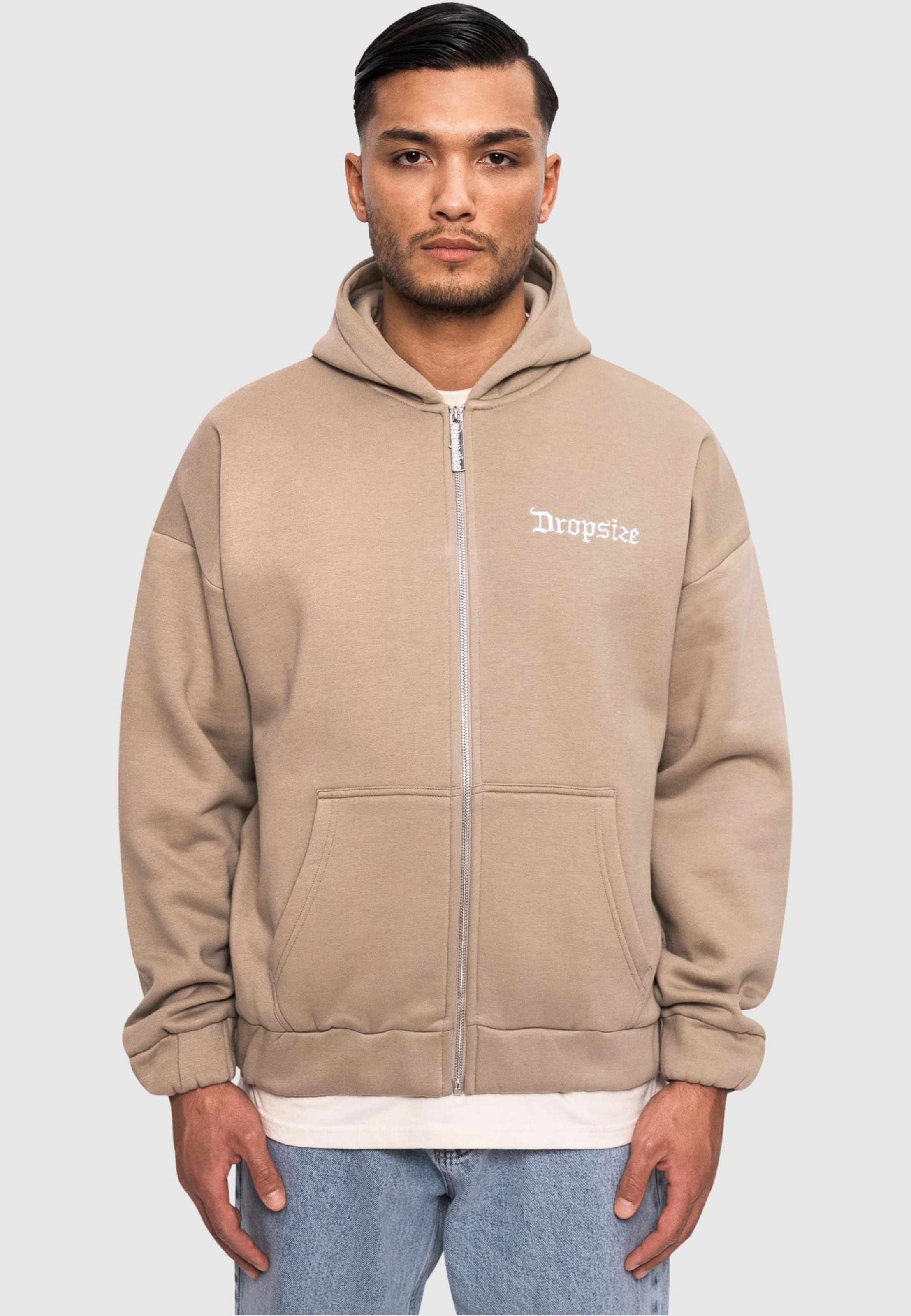 Dropsize Super Heavy Oversize Blank Zip Hoodie