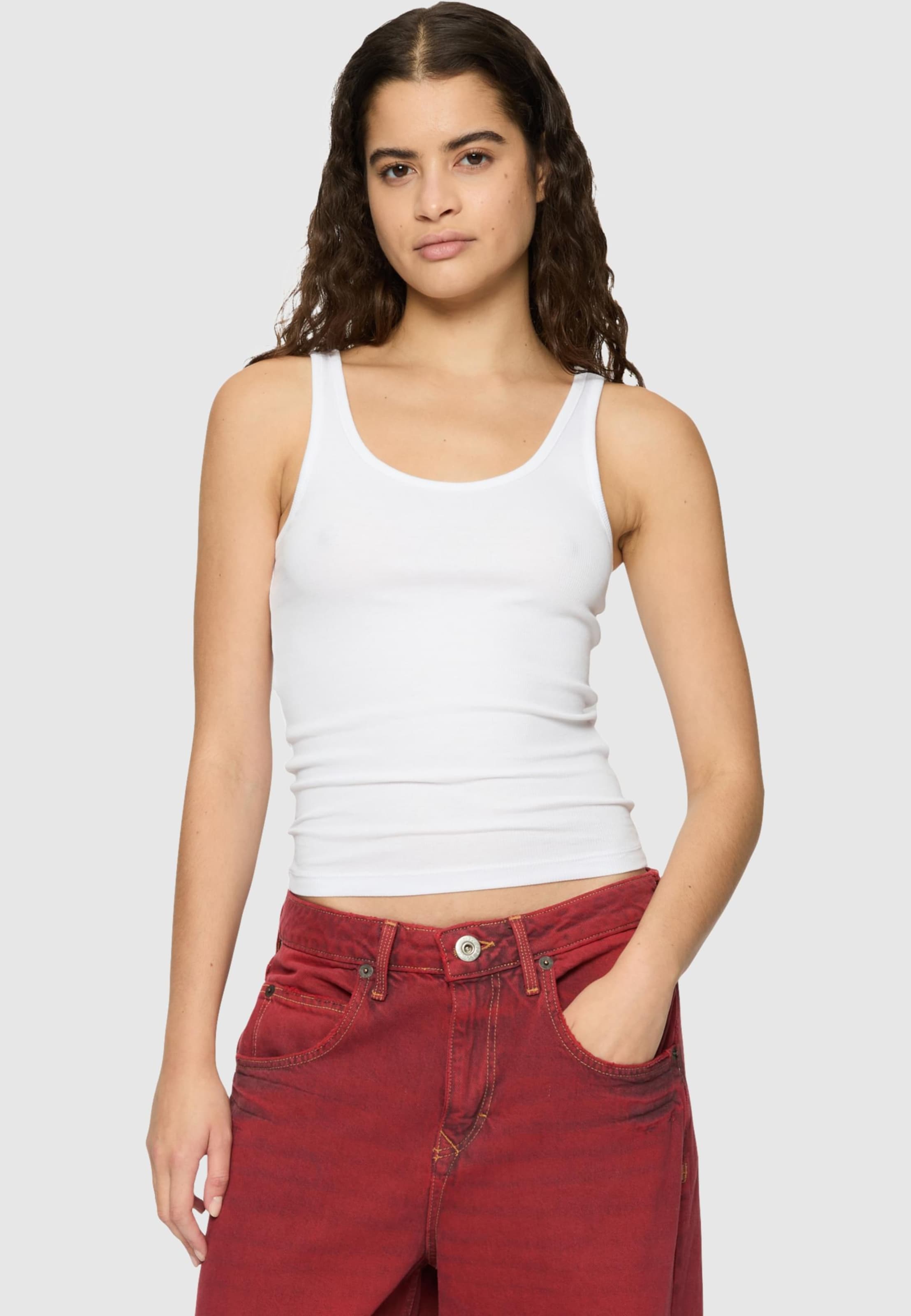 Urban Classics Ladies Organic Basic Rib Top 2-Pack