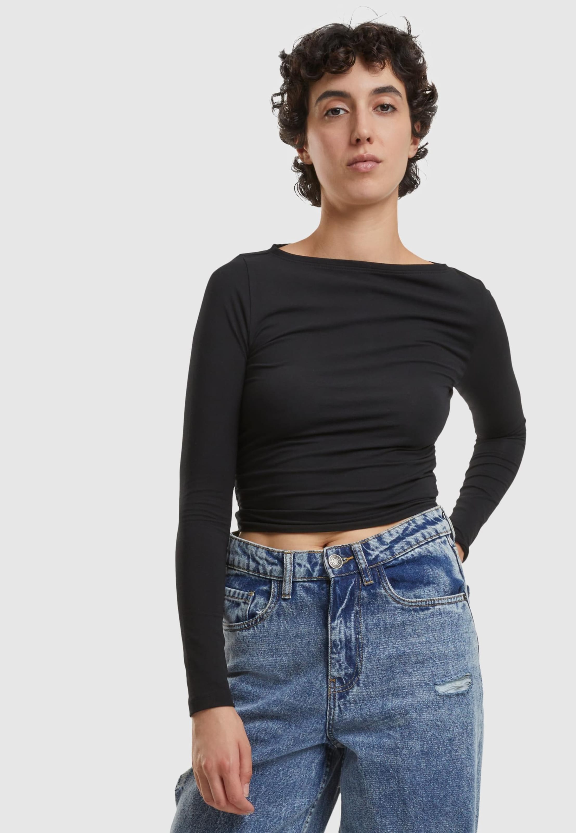 Urban Classics Ladies Ruffled Super Slim Longsleeve