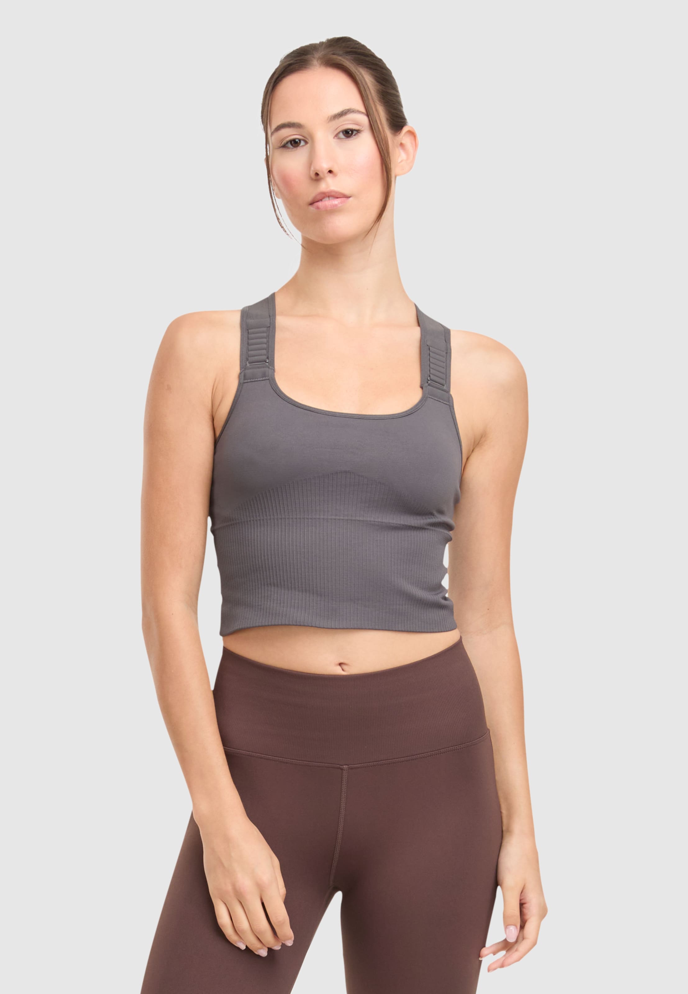 aimn Ribbed Seamless High Support Bralette