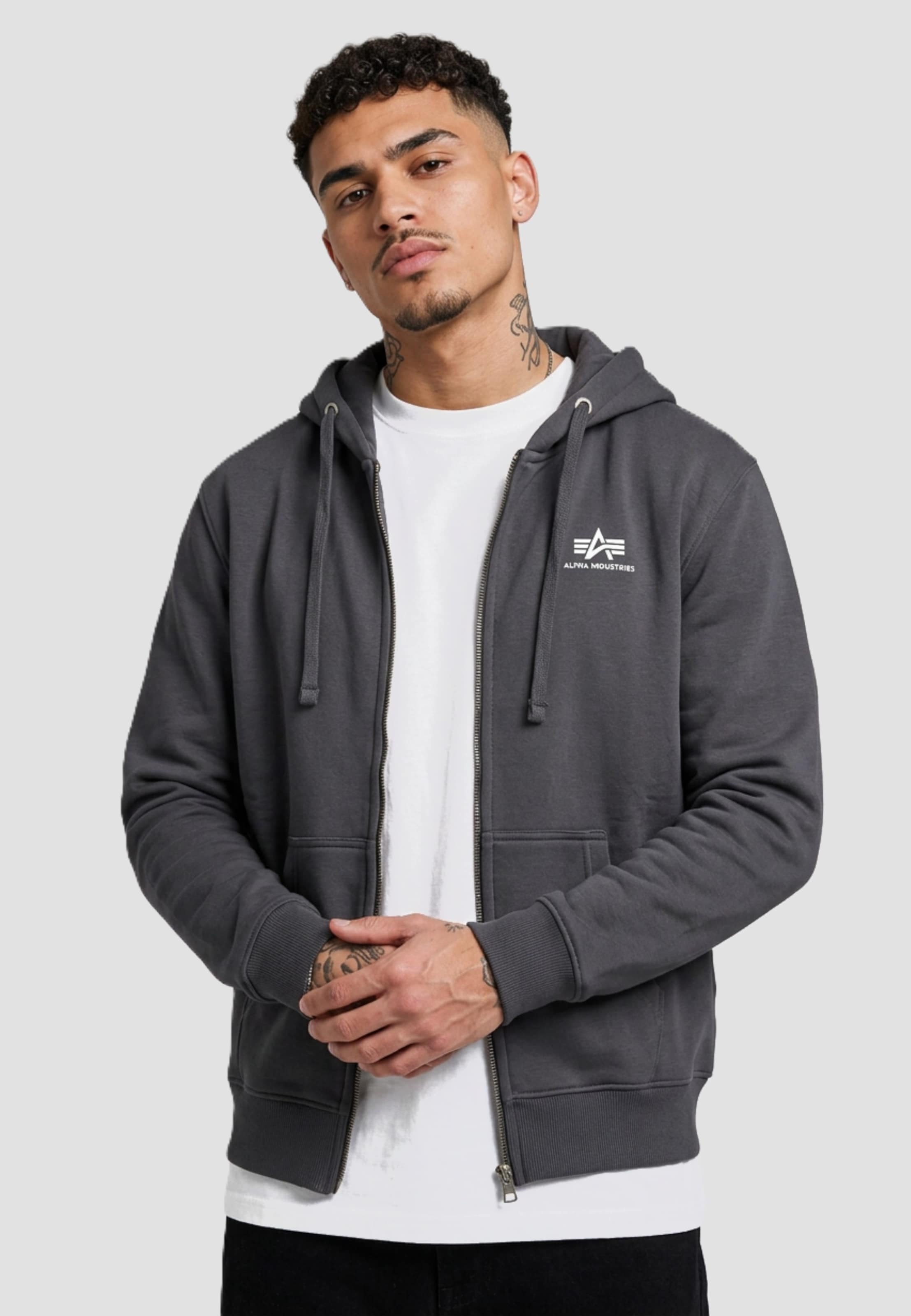 Alpha Industries Basic Zip Hoodie Small Logo