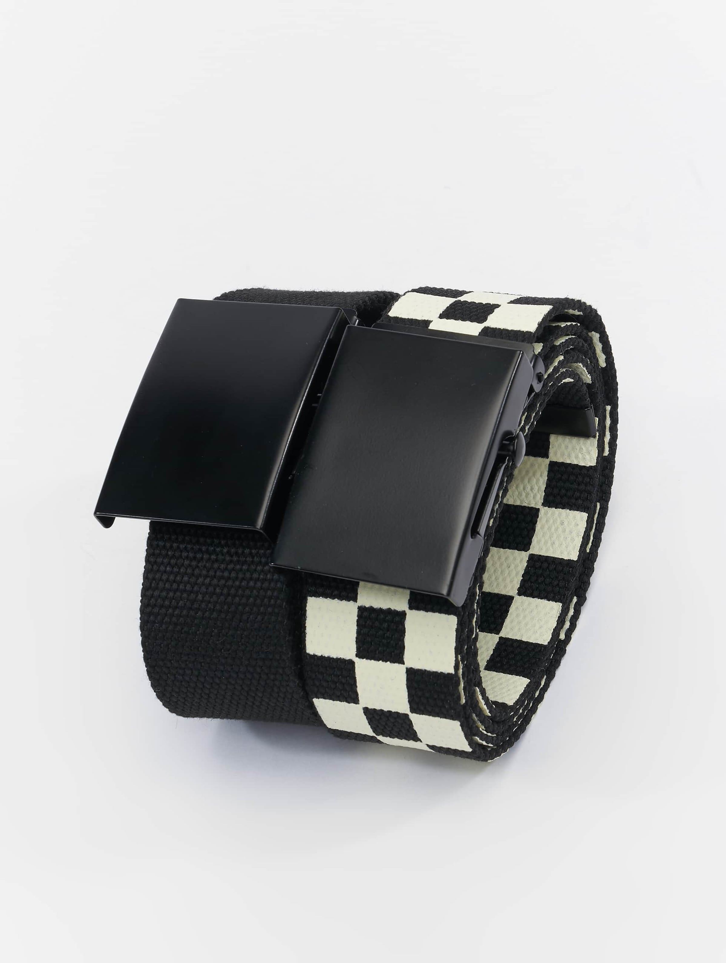 Urban Classics Check And Solid Canvas Belt 2-Pack
