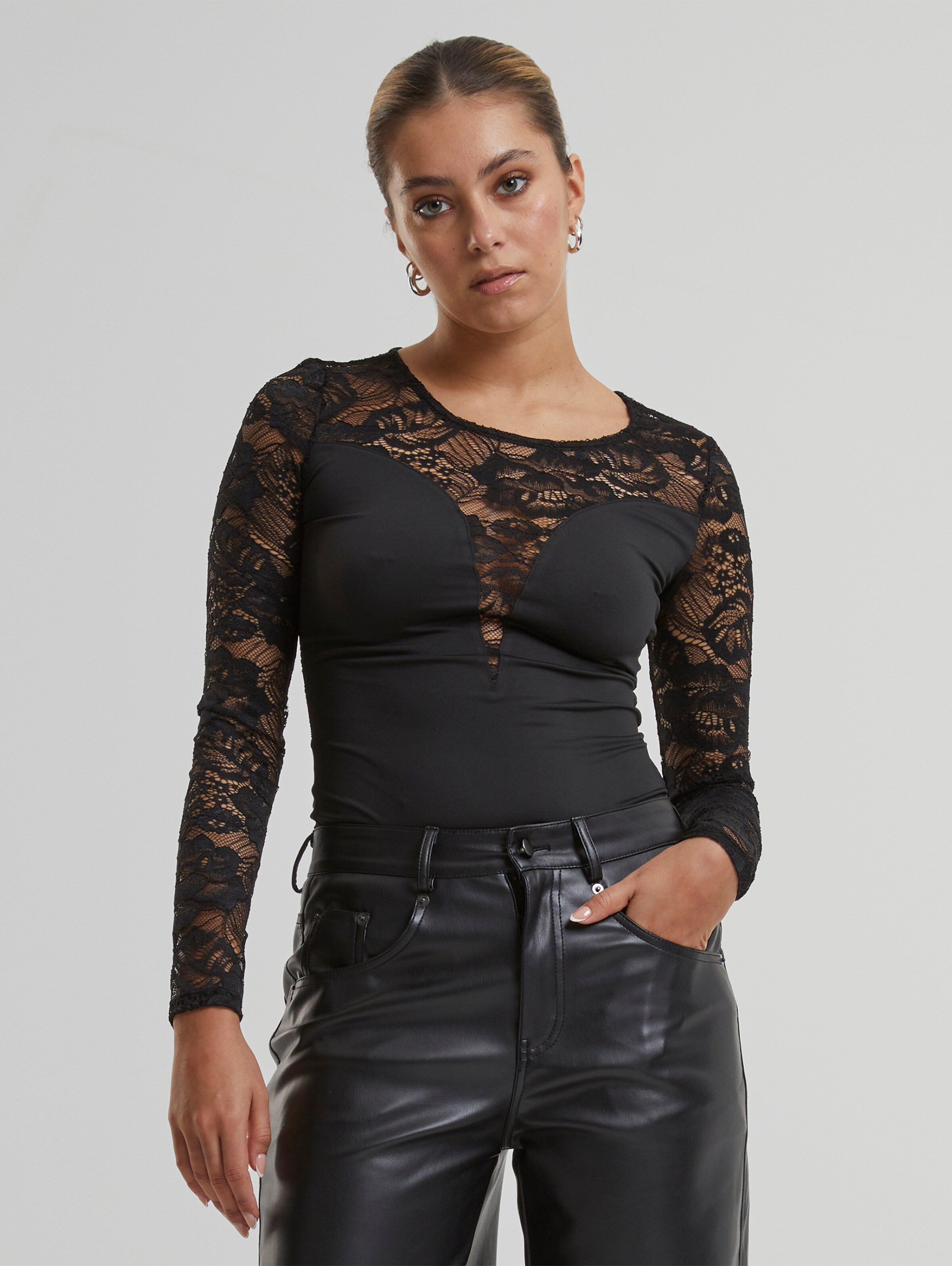 Urban Classics Ladies Round Neck Lace Body