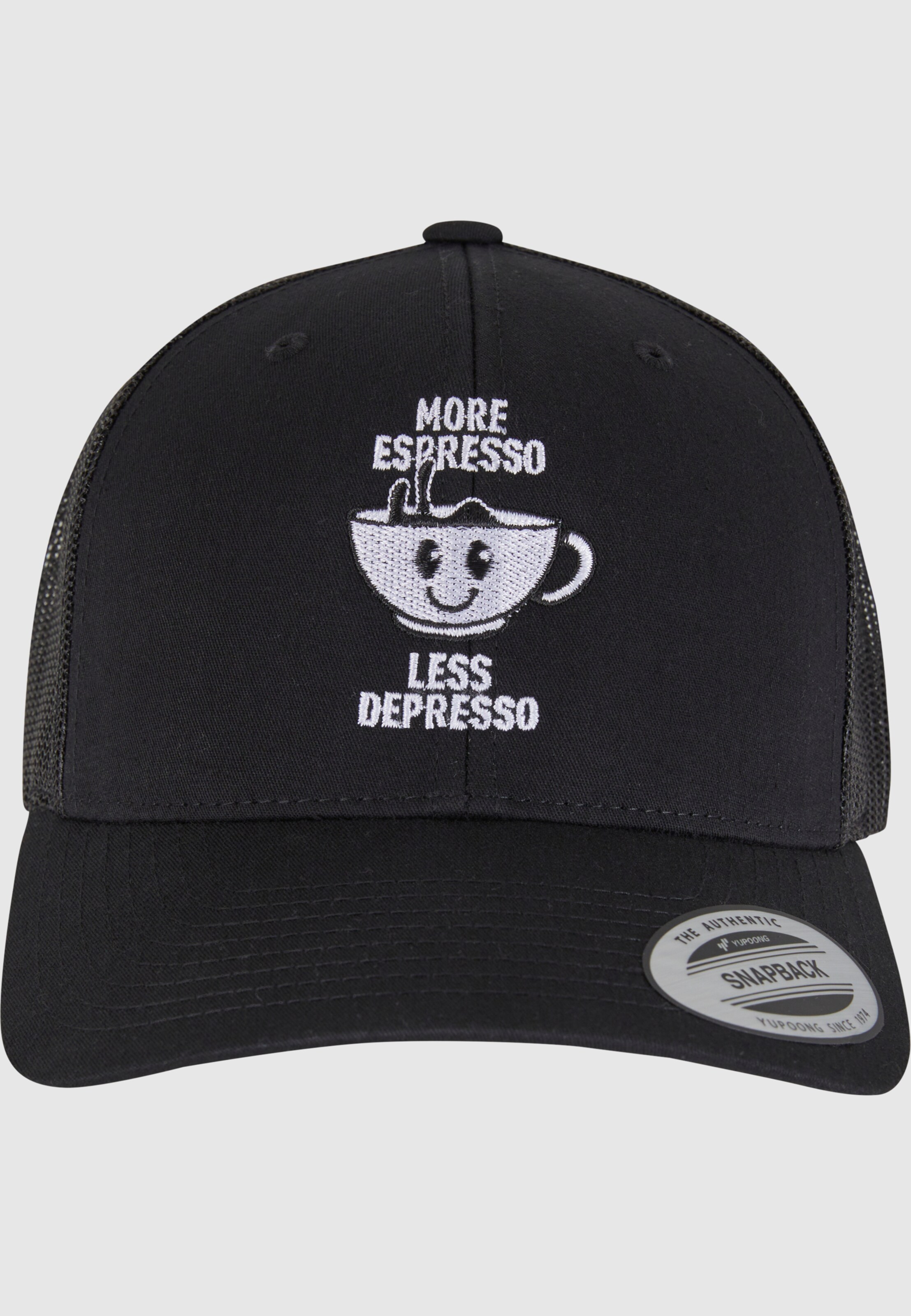 Mister Tee More Espresso Less Depresso Retro Trucker