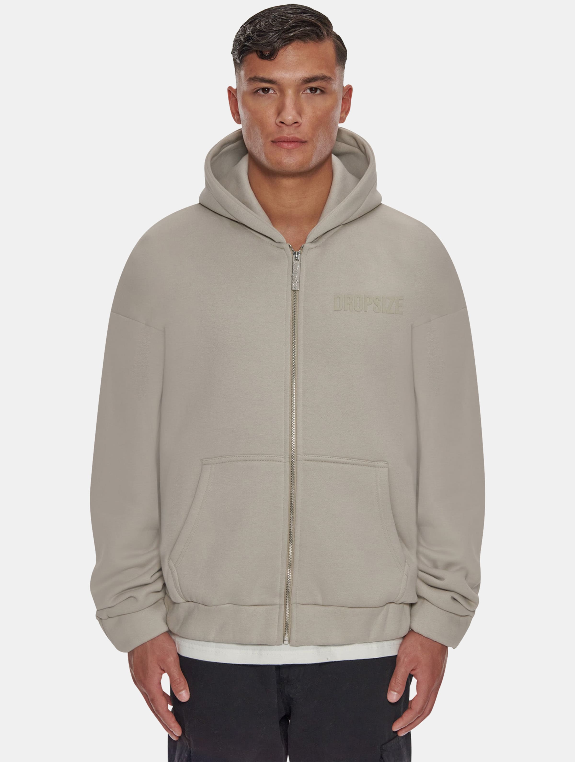 Dropsize Heavy Oversize HD Print Zip Hoodie