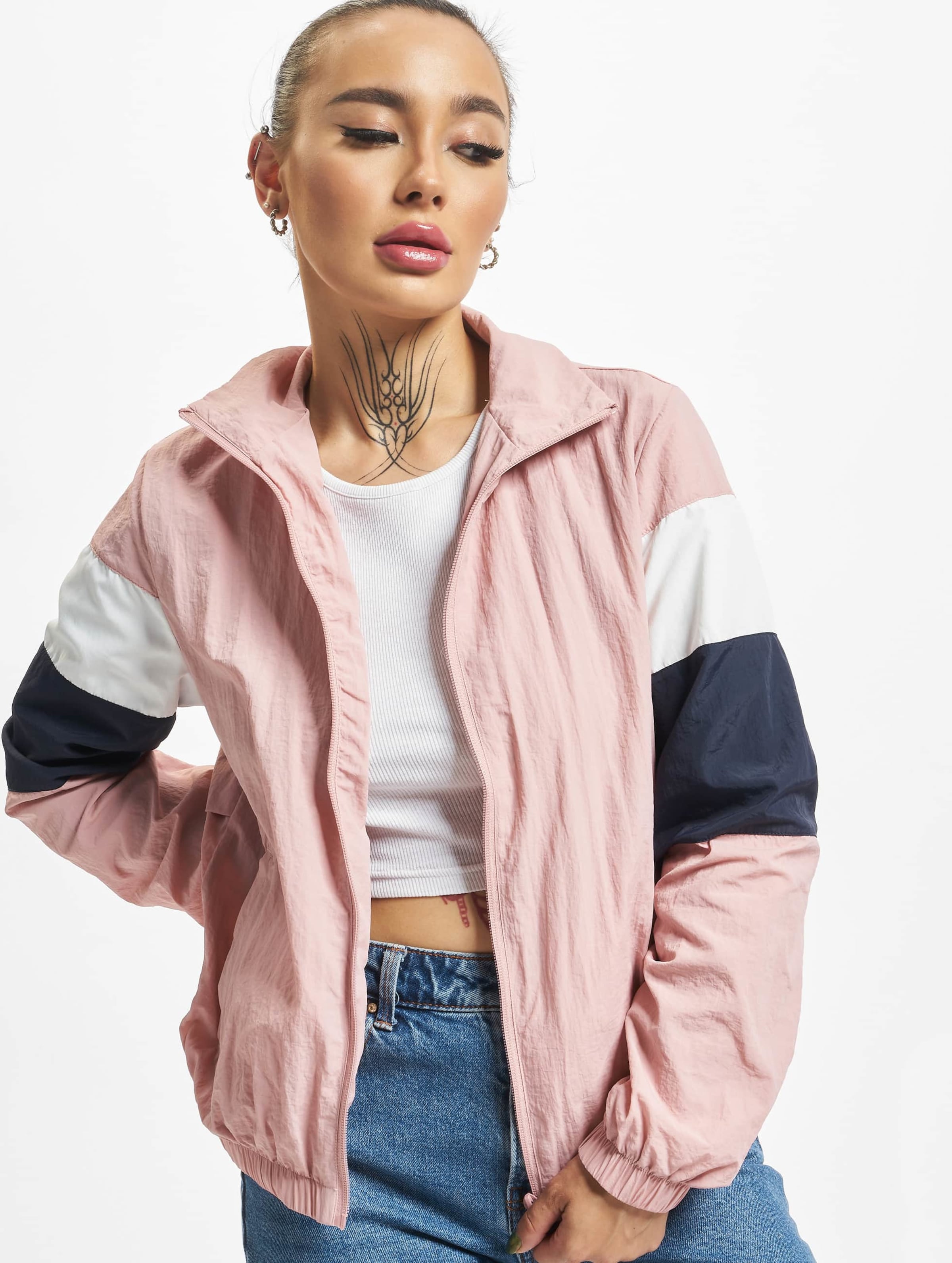 Urban Classics Ladies 3-Tone Crinkle Track Jacket