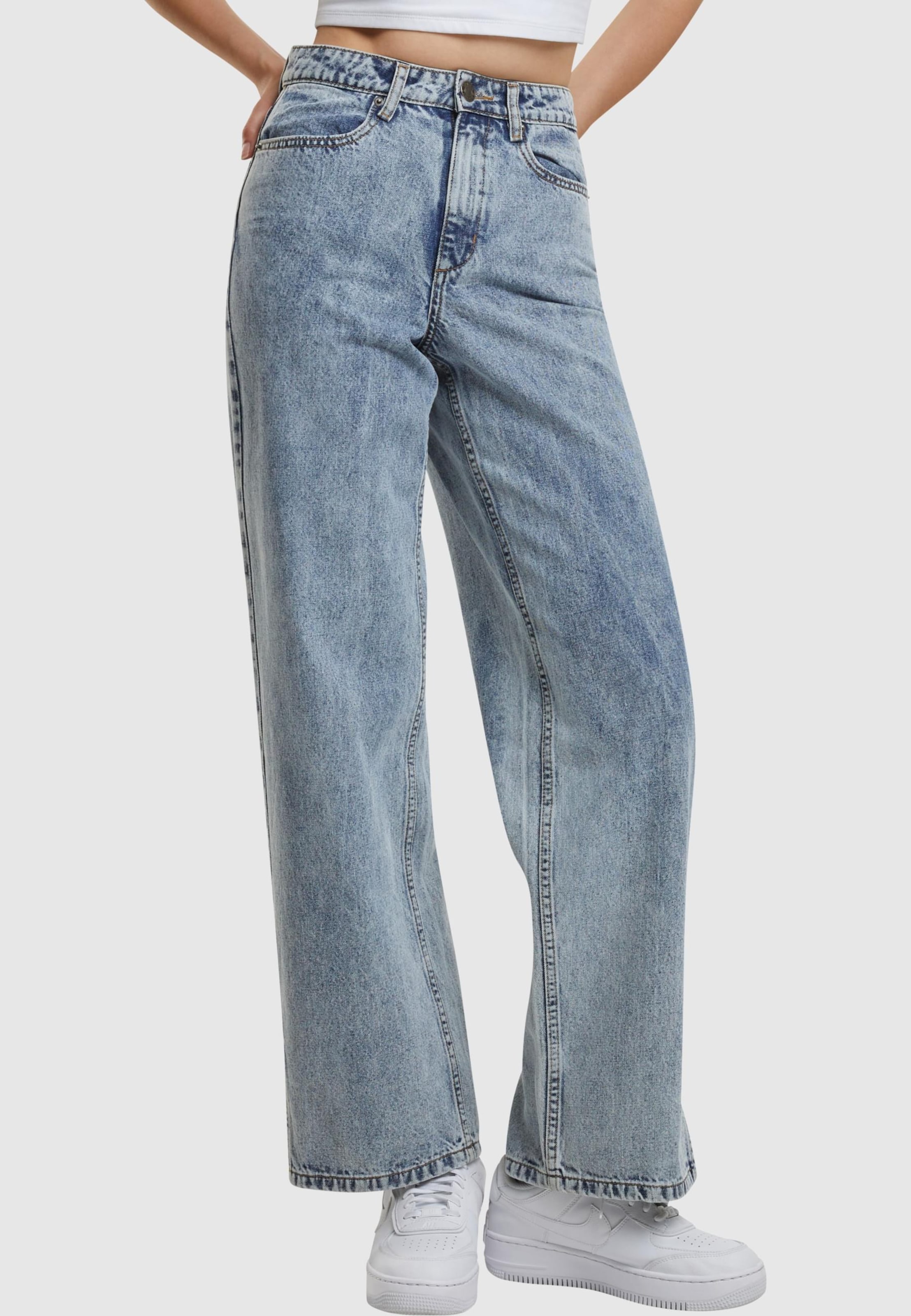 Urban Classics Ladies Wide Leg Slit Denim