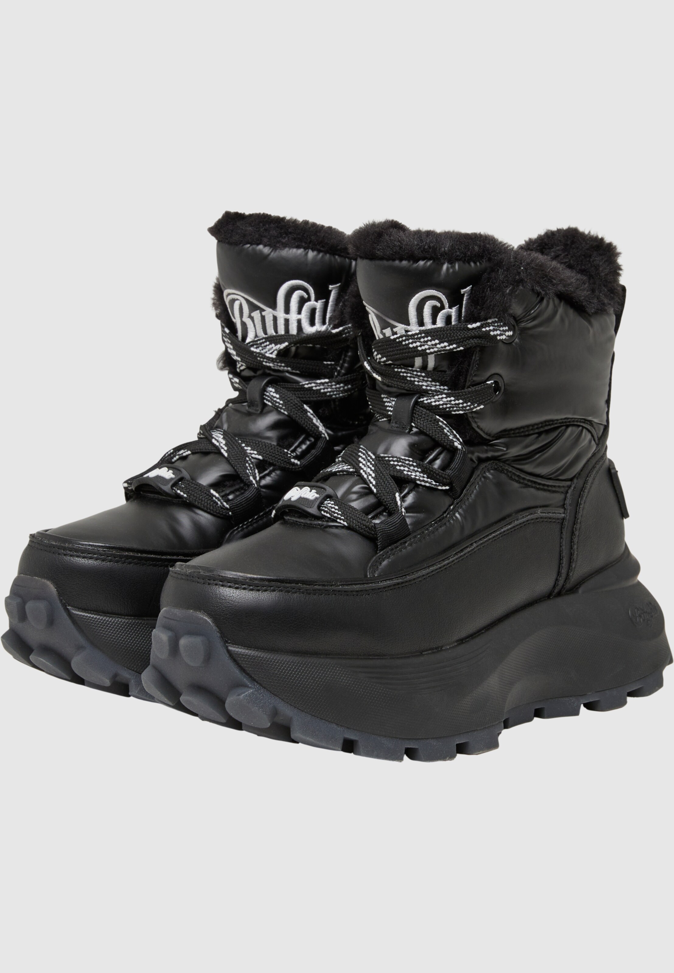 Buffalo MANHATTEN LACE UP PUFFED - VEGAN NAPPA/NYLON