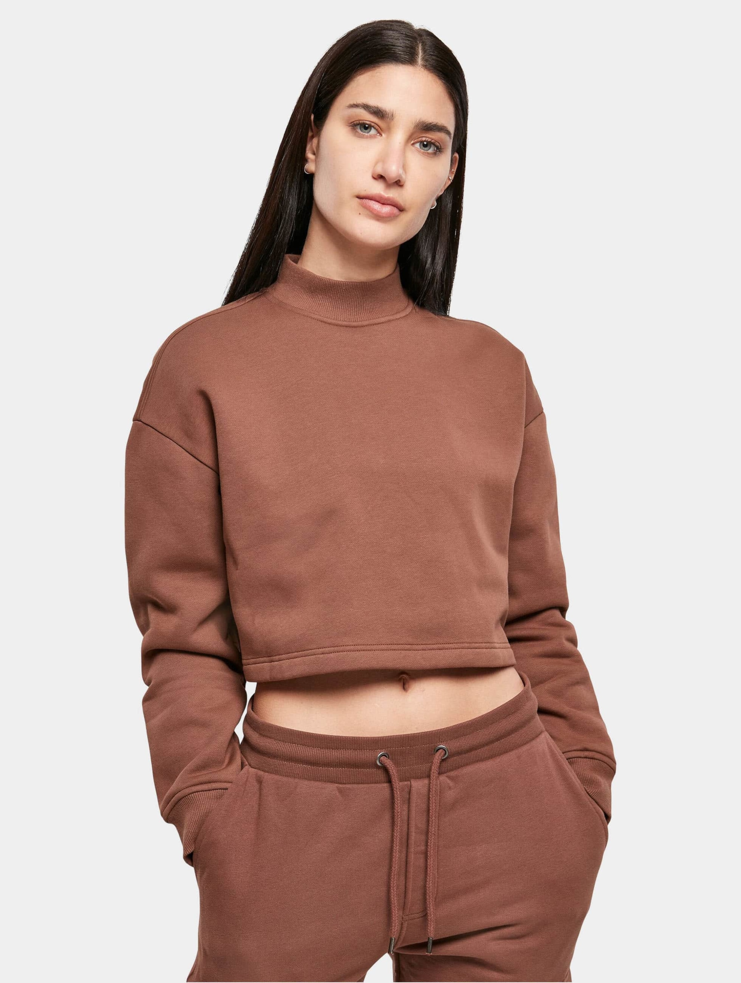 Urban Classics Ladies Cropped Oversized Sweat High Neck Crew