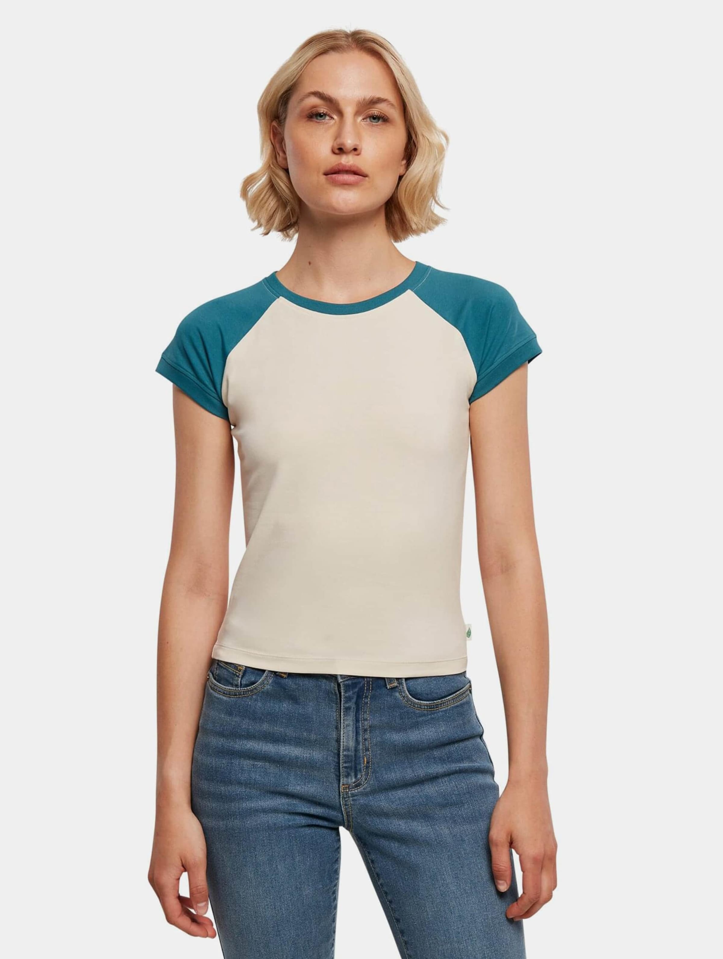 Urban Classics Ladies Organic Stretch Short Retro Baseball Tee