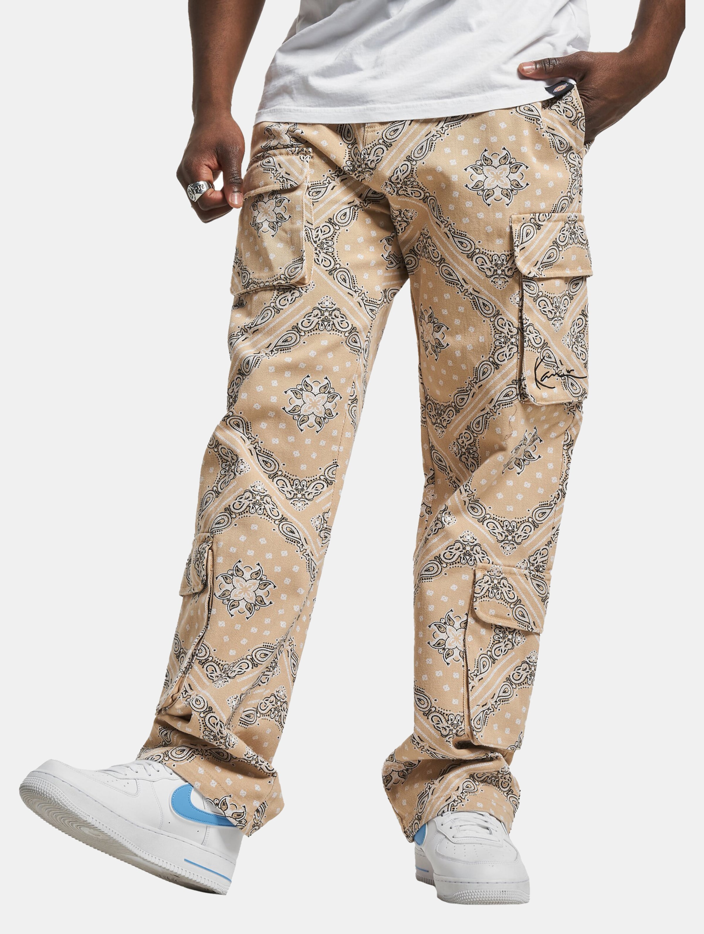 Karl Kani KK Small Signature Washed Paisley Cargo Pants