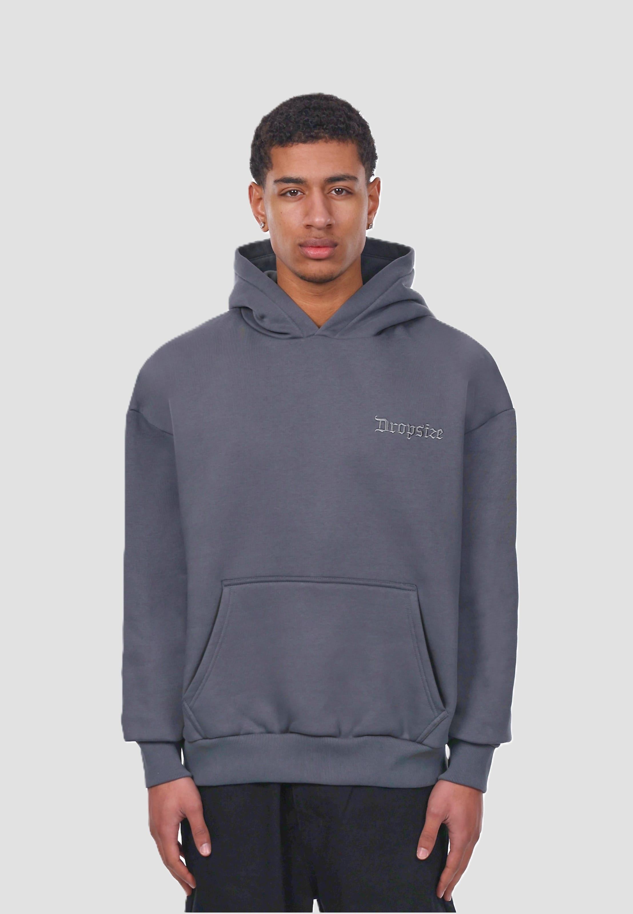 Dropsize HEAVY OVERSIZE EMBO HOODIE