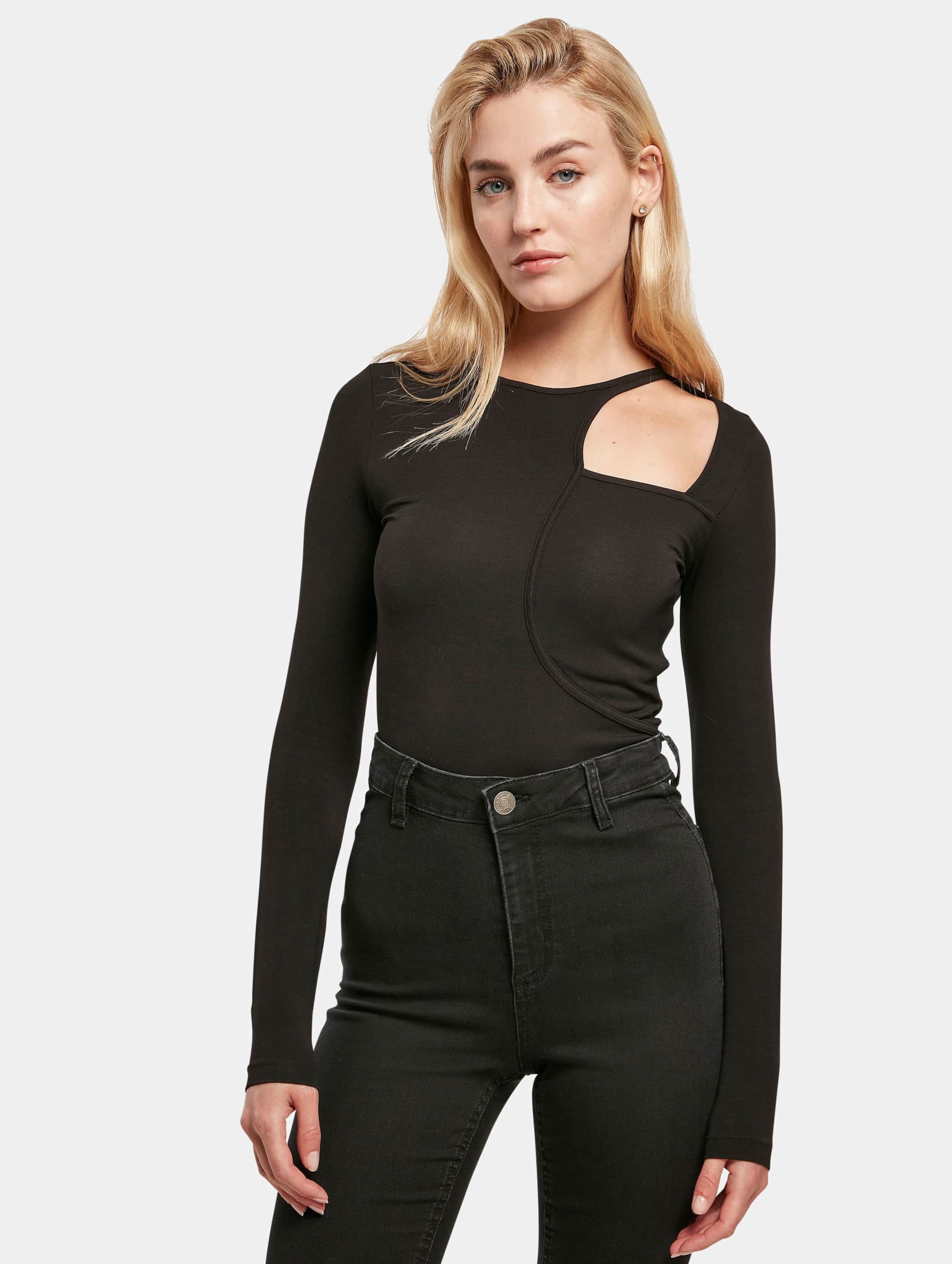 Urban Classics Ladies Organic Cut Out Longsleeve Body