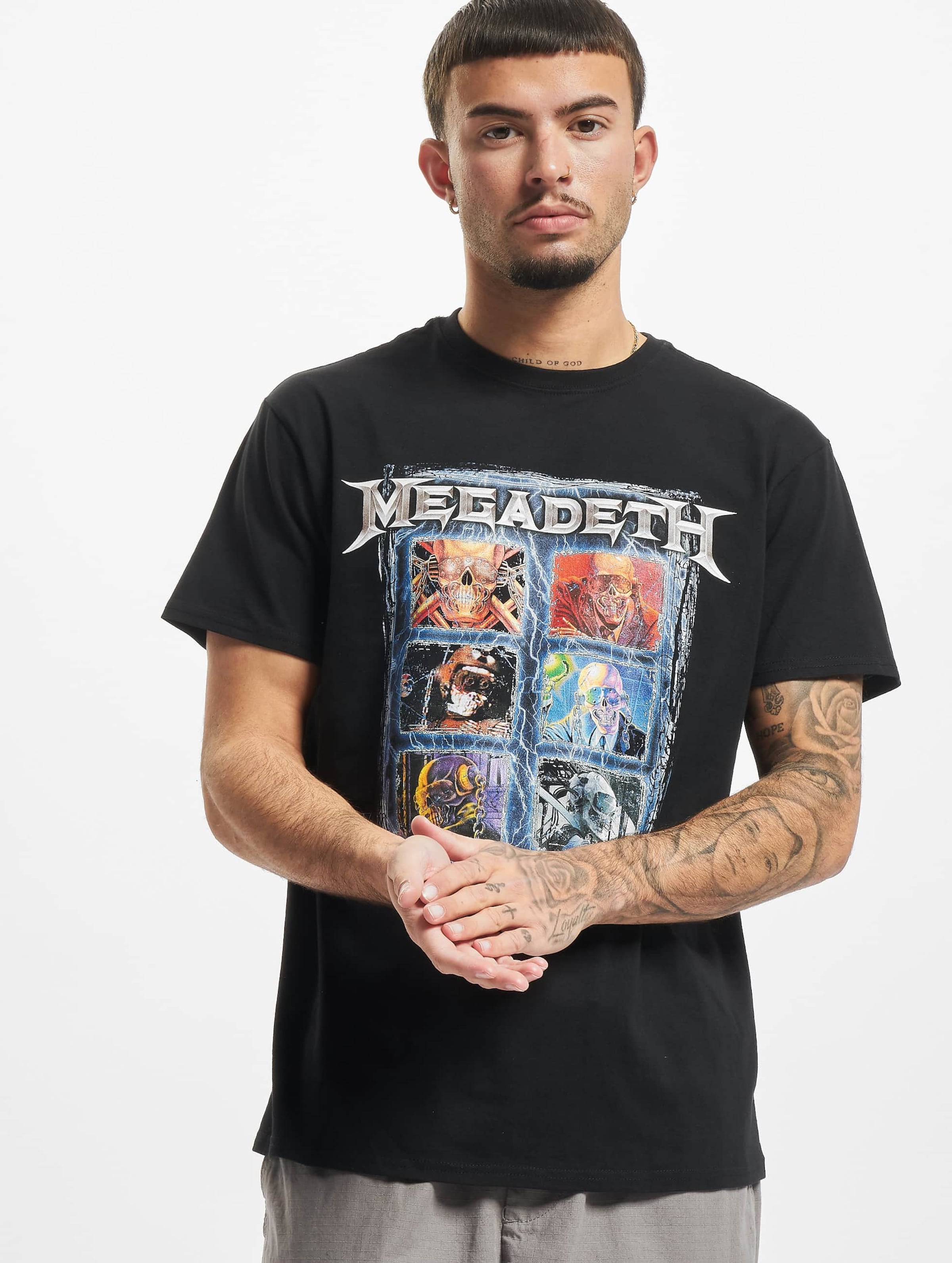 Merchcode Megadeth Heads Grid Tee