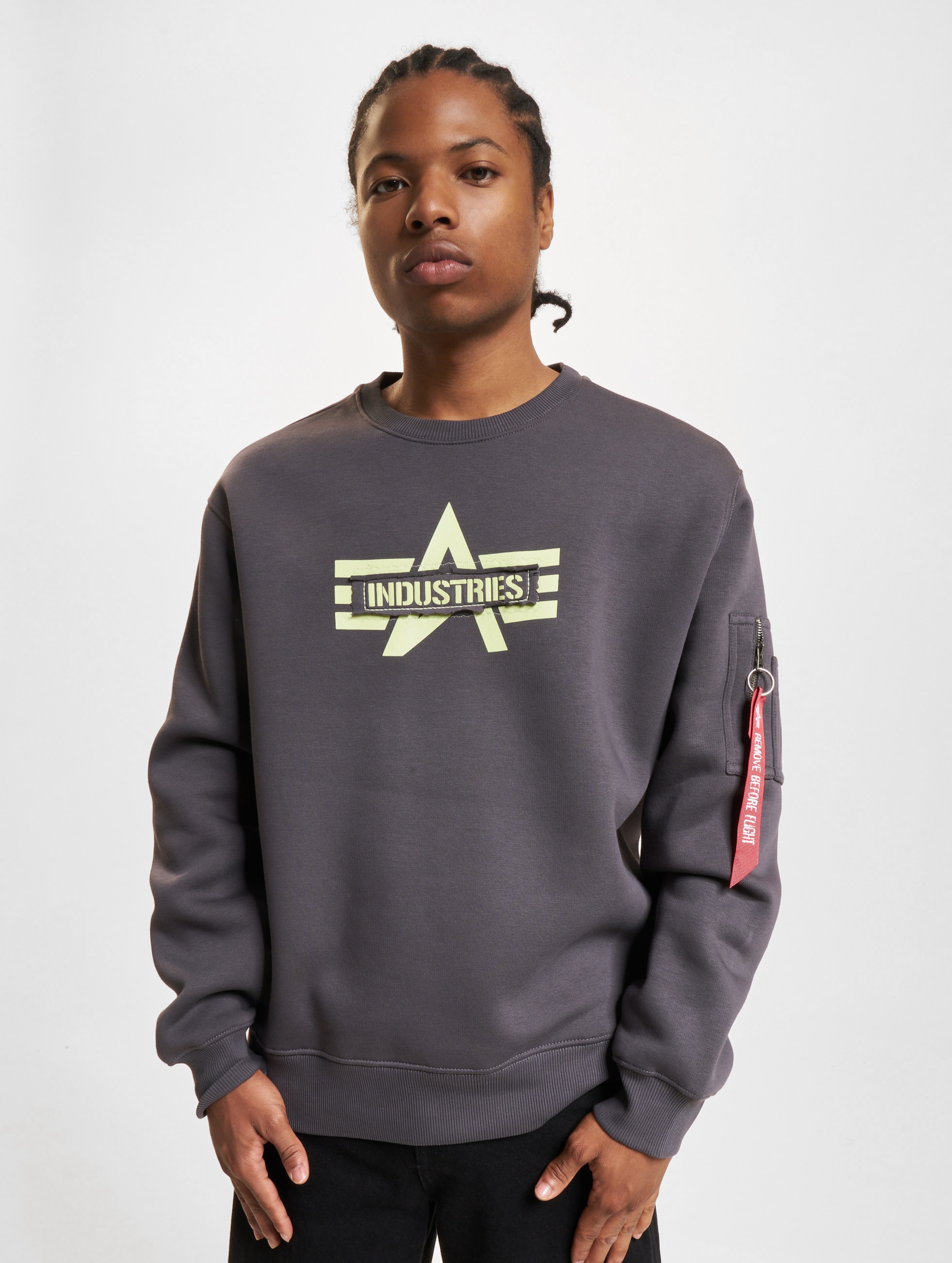Alpha Industries Logo Edge Crewneck Pullover