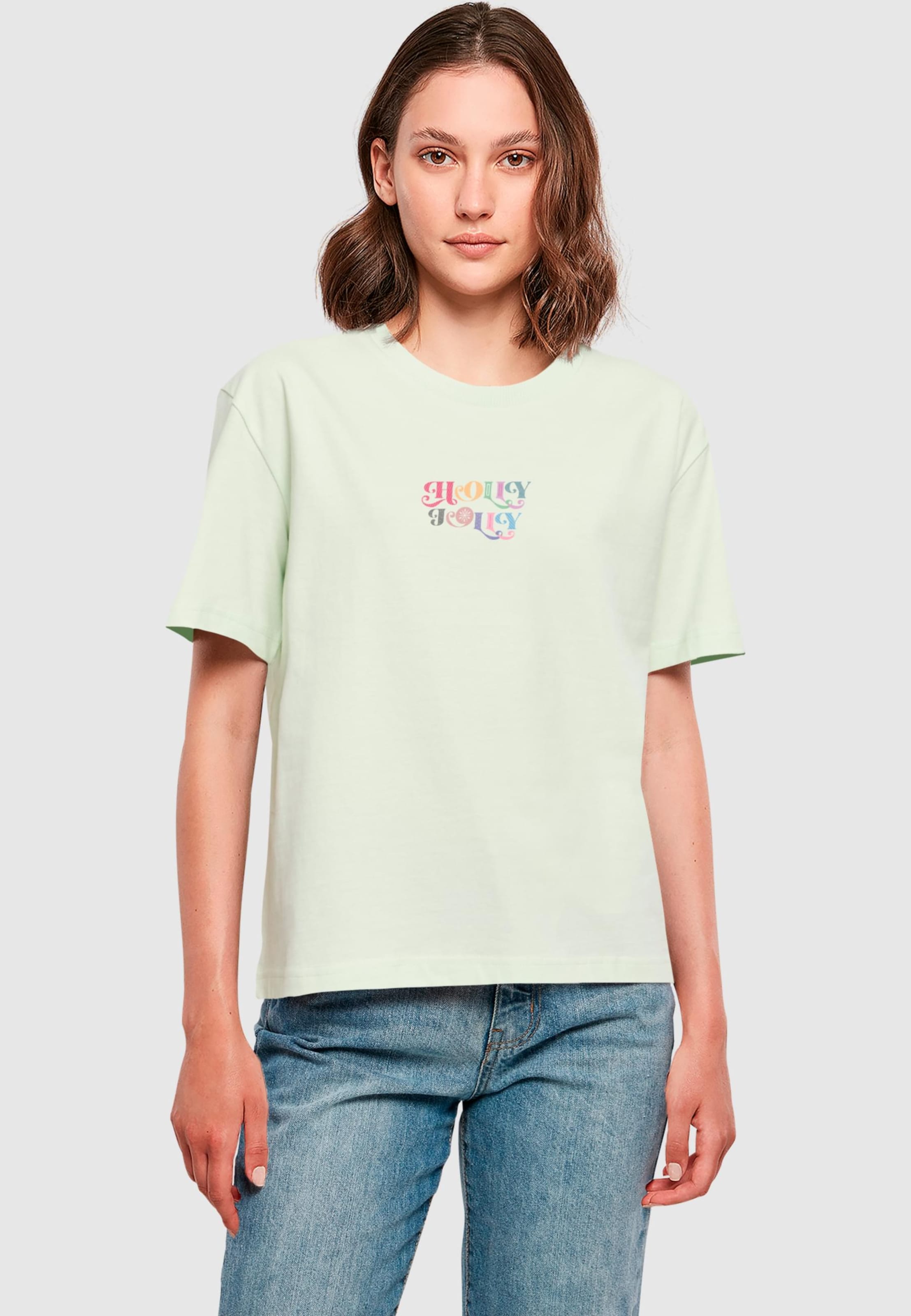 Merchcode Ladies Christmas Holly Jolly Tee
