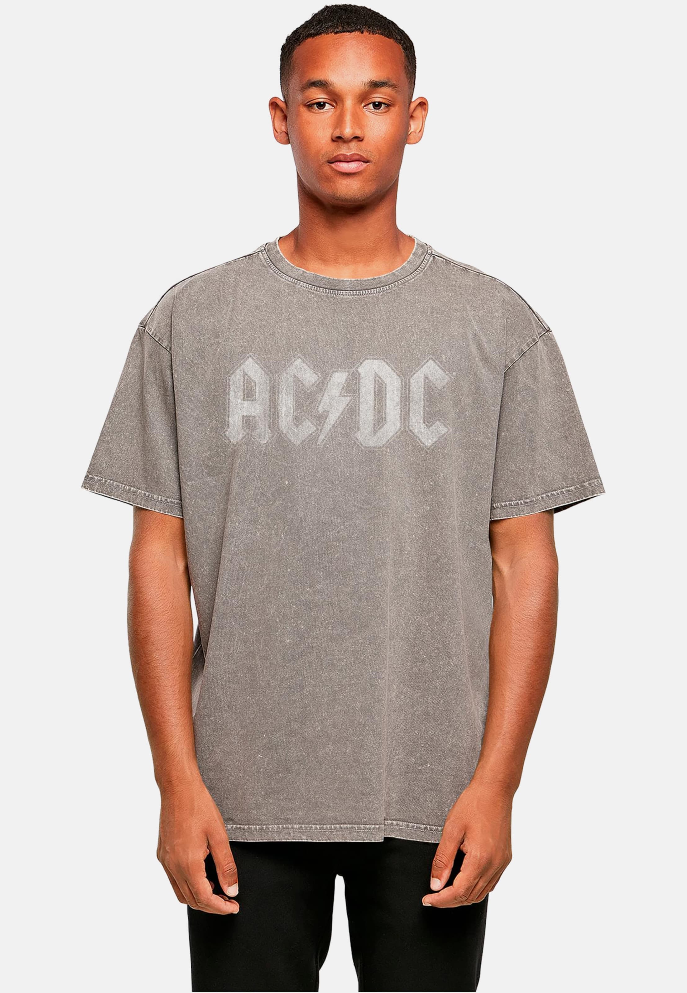 Merchcode ACDC - Logo Acid Washed Oversize Tee