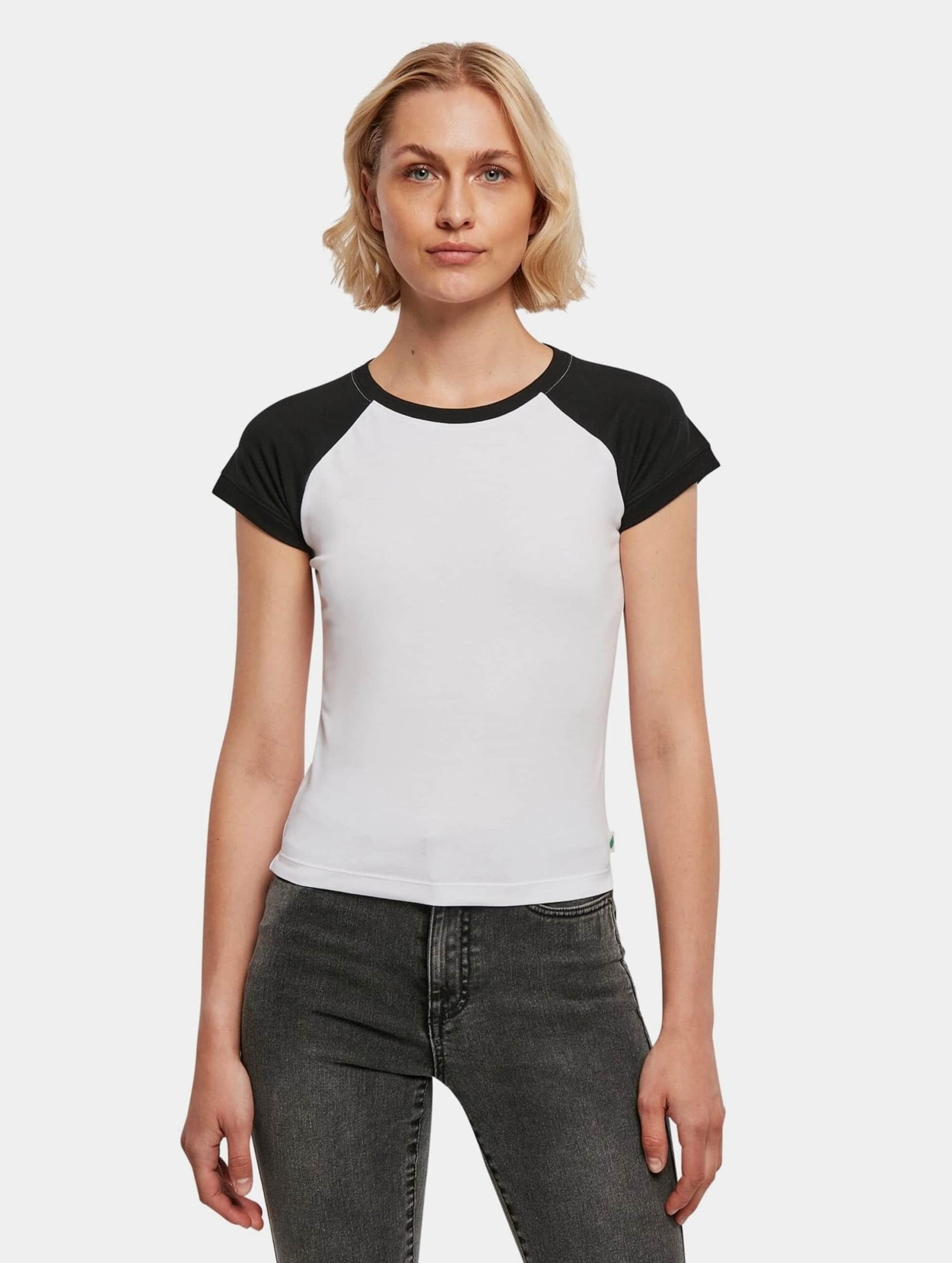 Urban Classics Ladies Organic Stretch Short Retro Baseball Tee