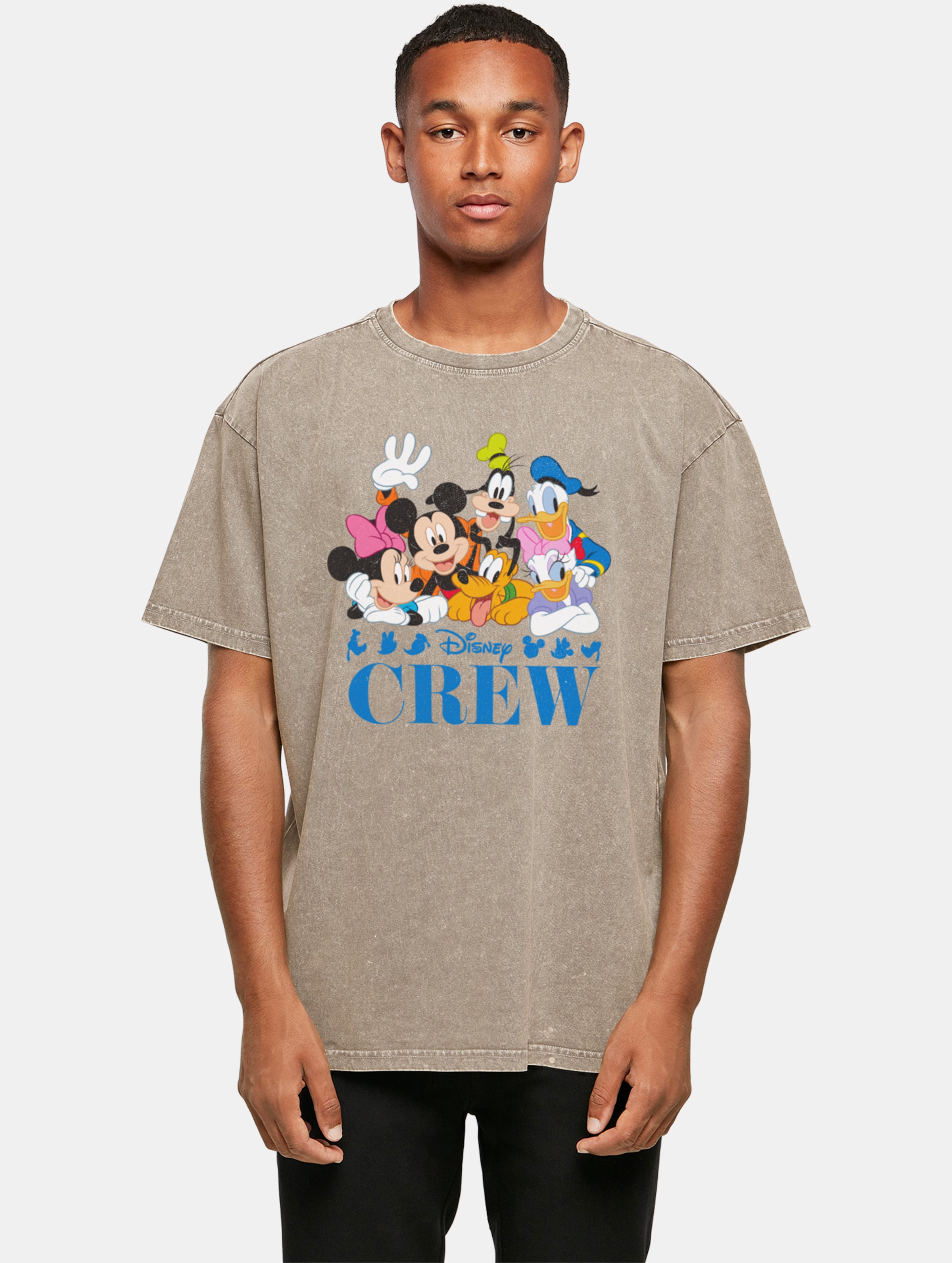 Absolute Cult Mickey Mouse - Disney Friends Acid Washed Oversized Tee