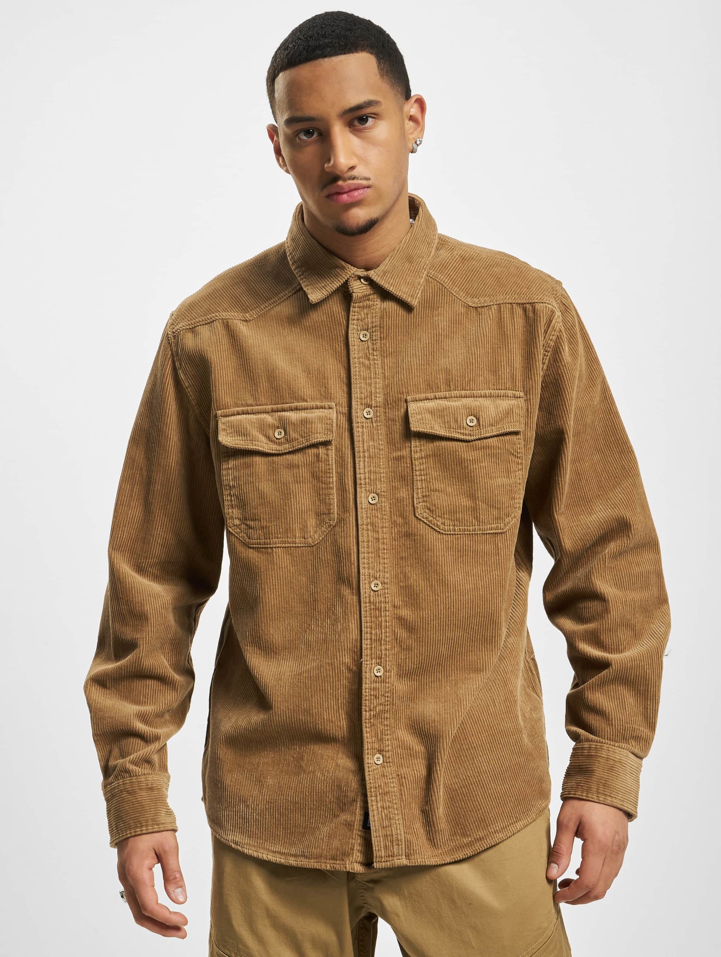 Brandit Corduroy Classic Shirt Long Sleeve