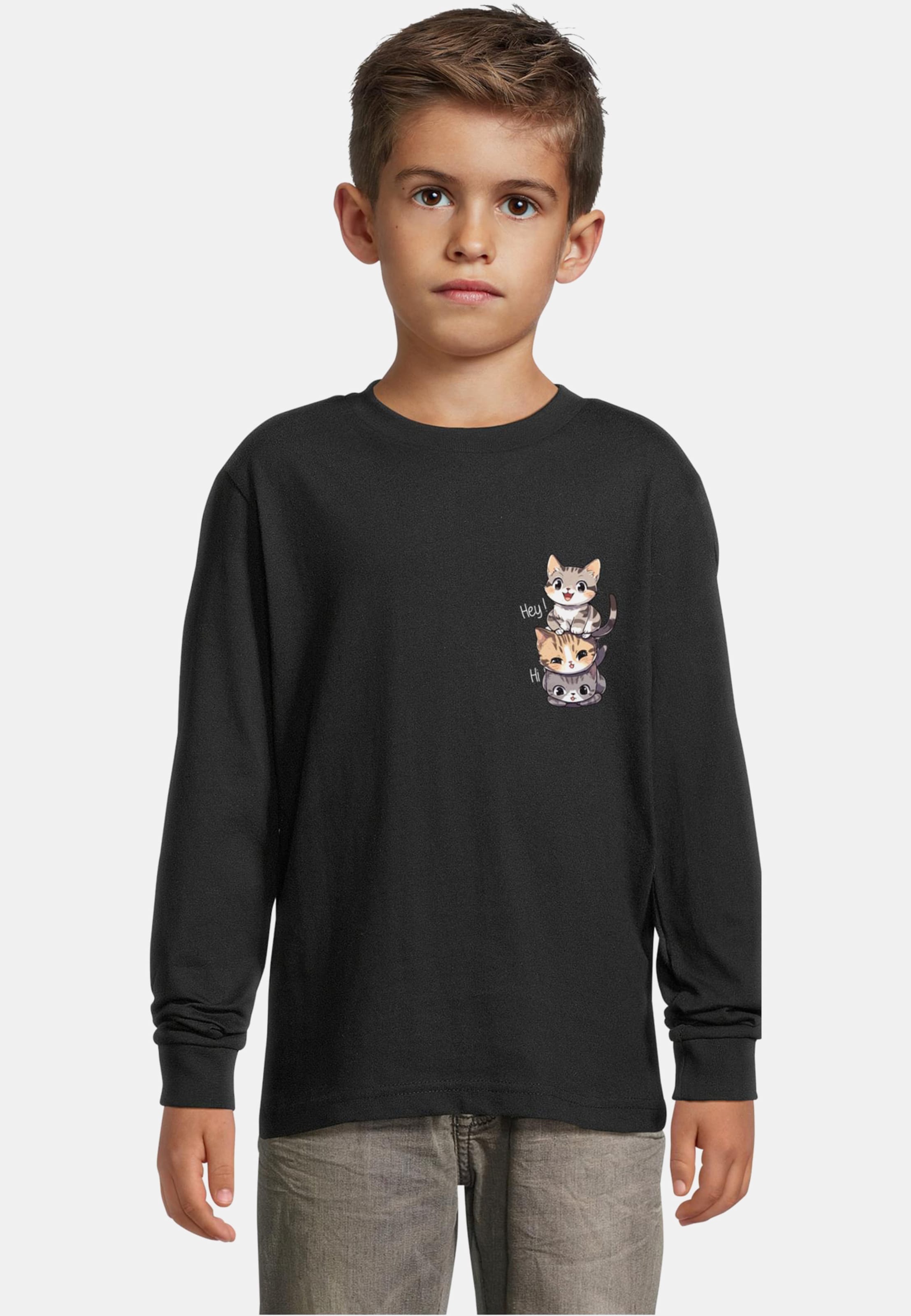 Merchcode Kids Hi Cats - Longsleeve