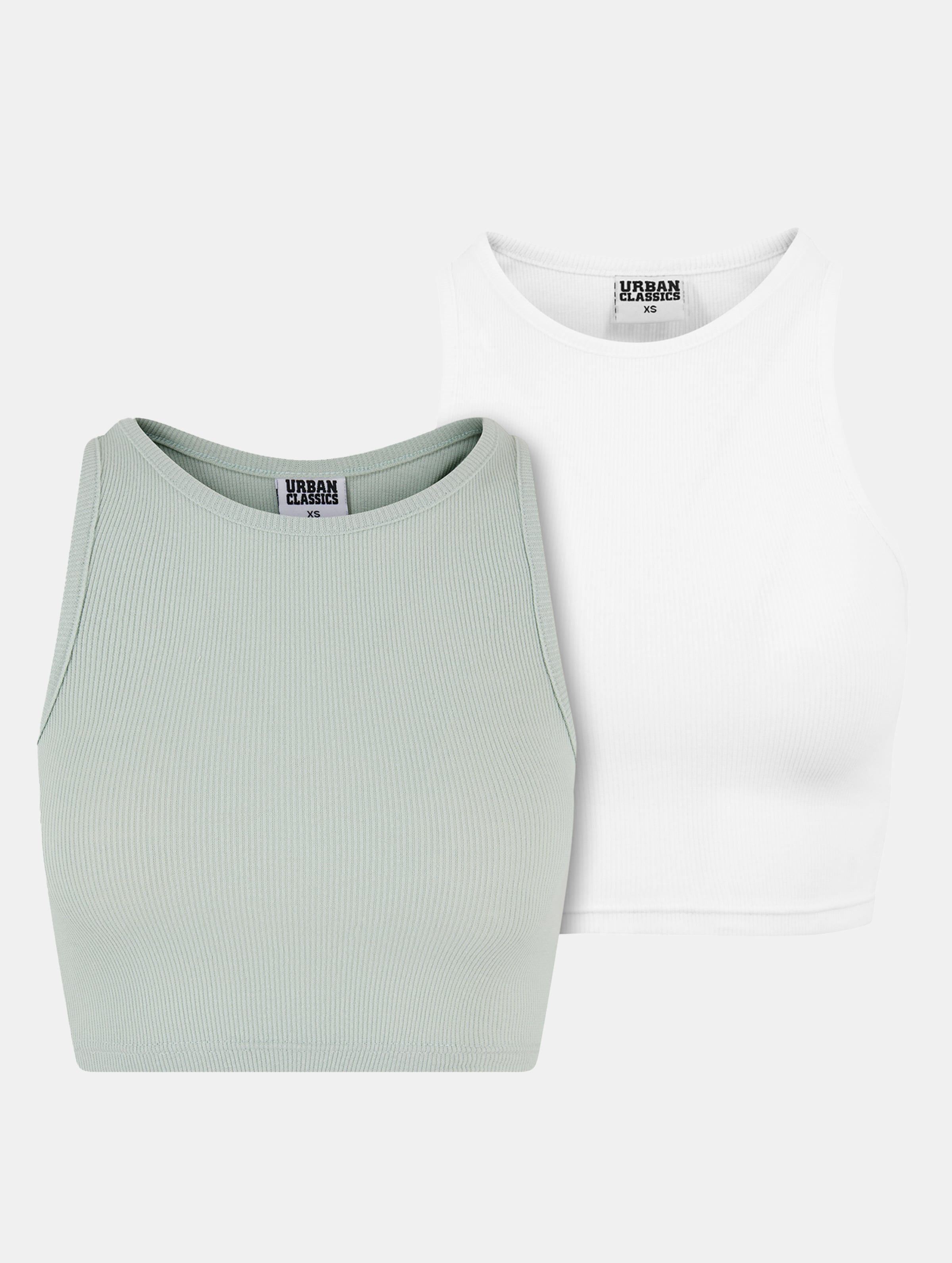 Urban Classics Ladies Cropped Rib Top 2-Pack