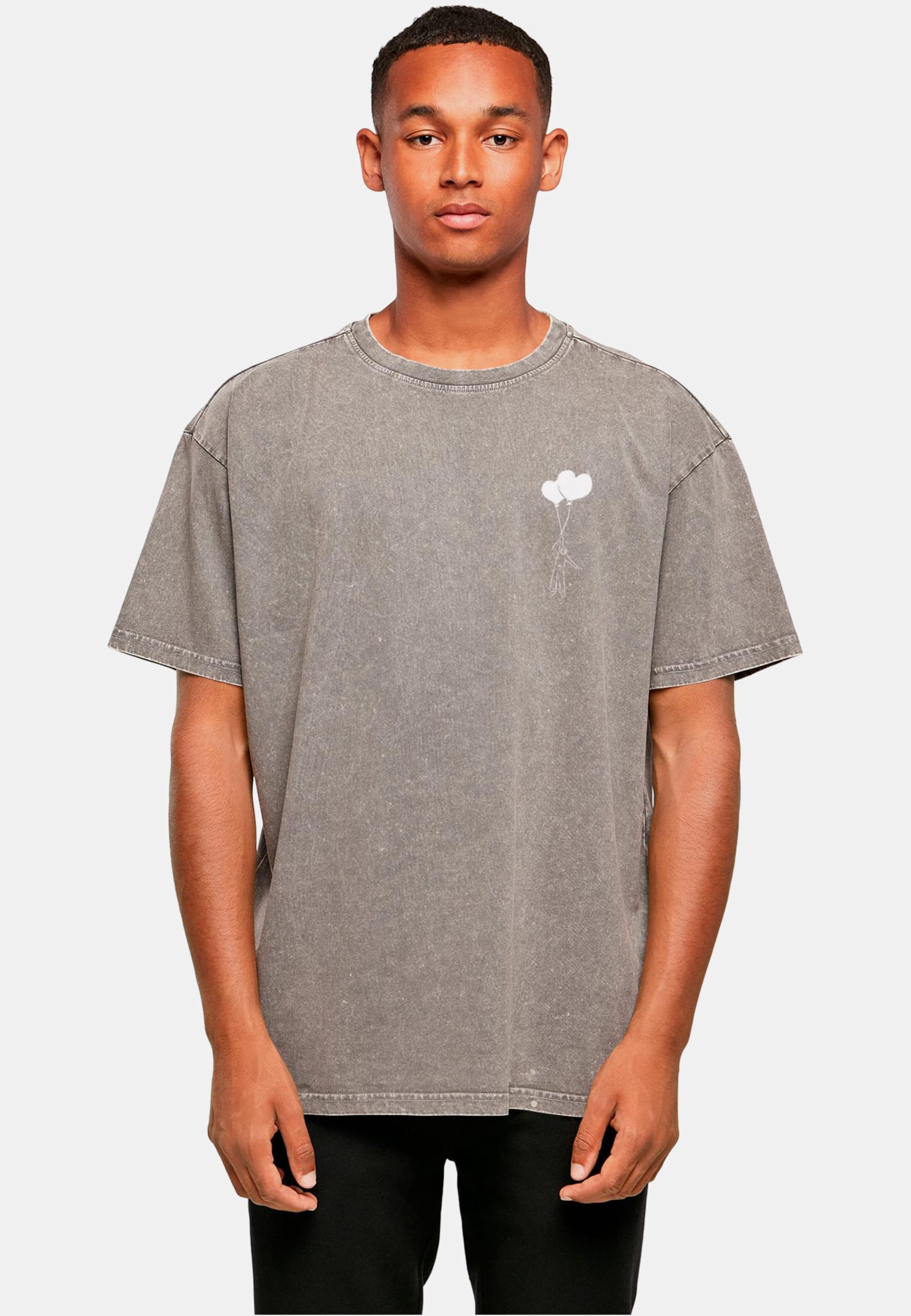 Merchcode Love In The Air Acid Washed Heavy Oversize Tee