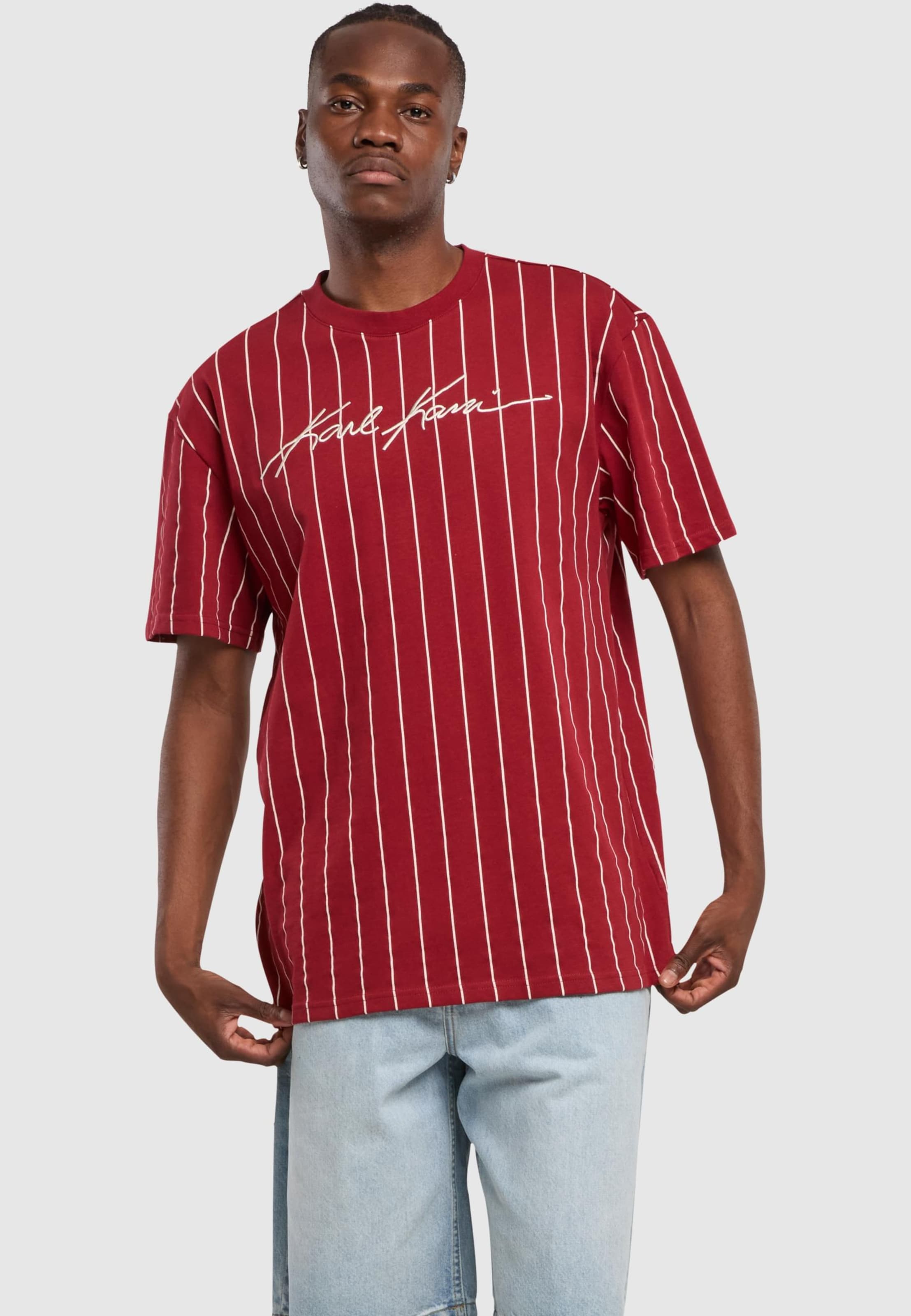 Karl Kani Autograph Pinstripe Jersey Boxy T-Shirt