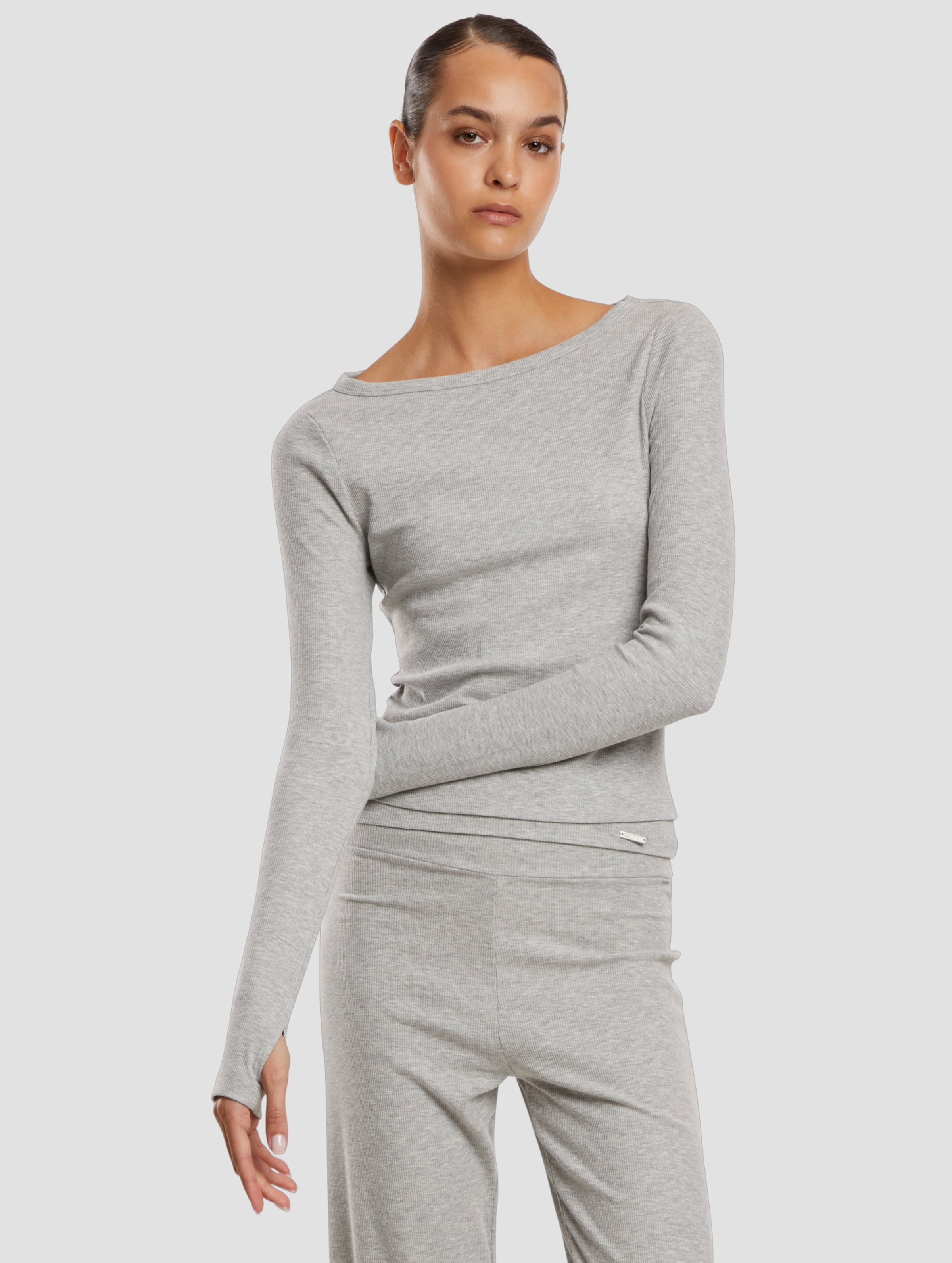 aim'n Ease Ribbed Top Longsleeve