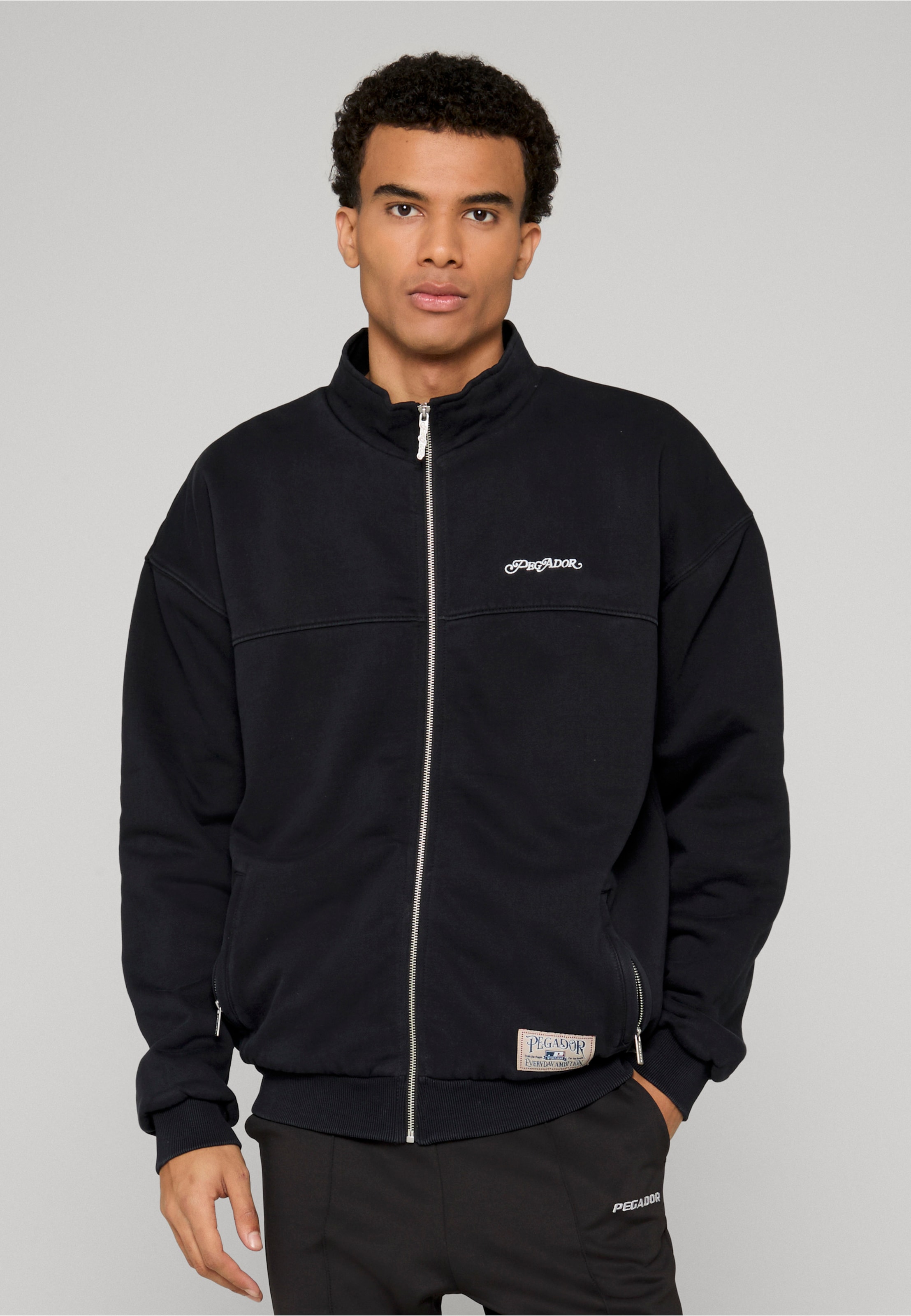 PEGADOR Shelby Oversized Double Layer Sweat Track Jacket