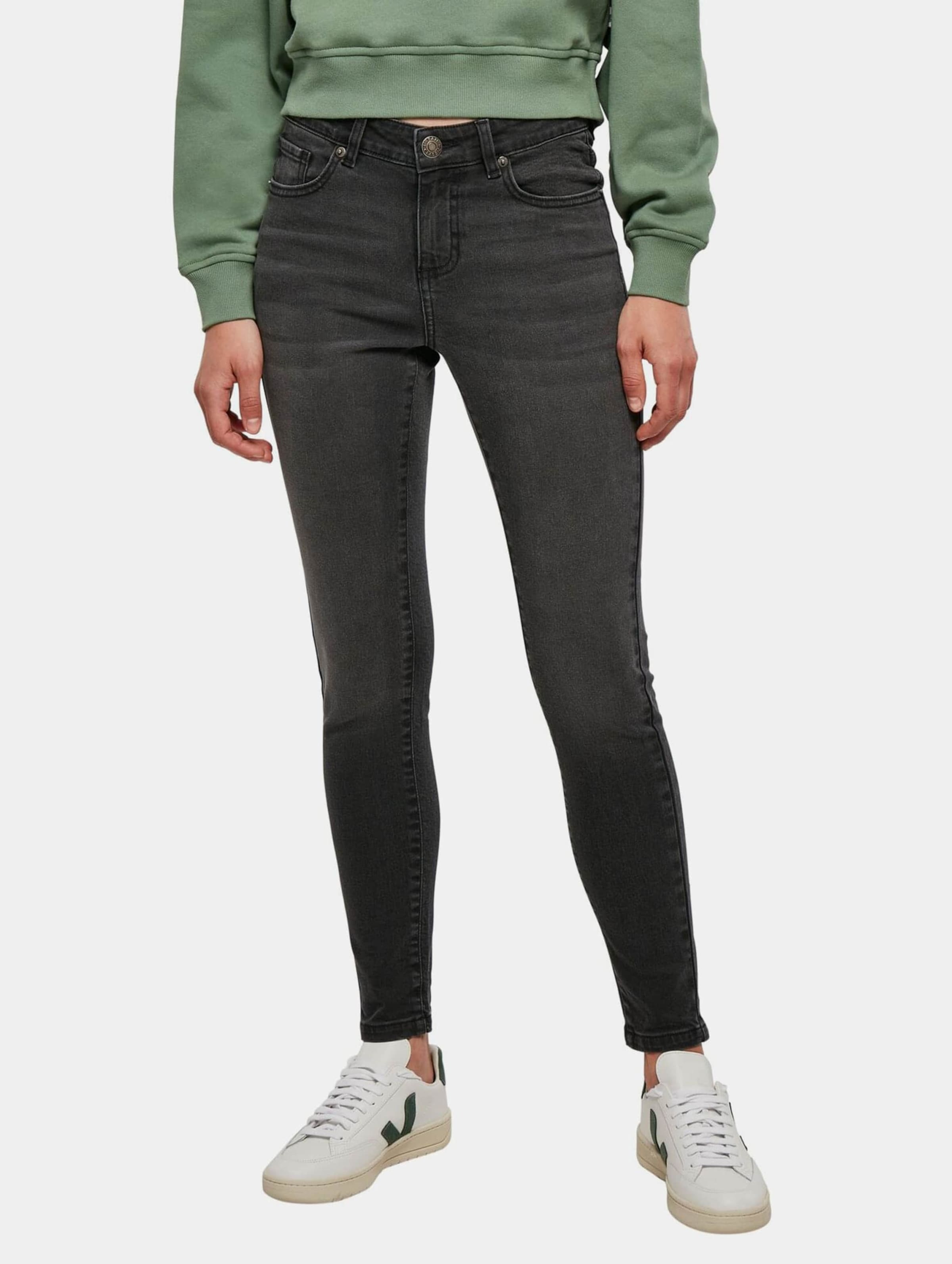 Urban Classics Ladies Mid Waist Skinny Jeans