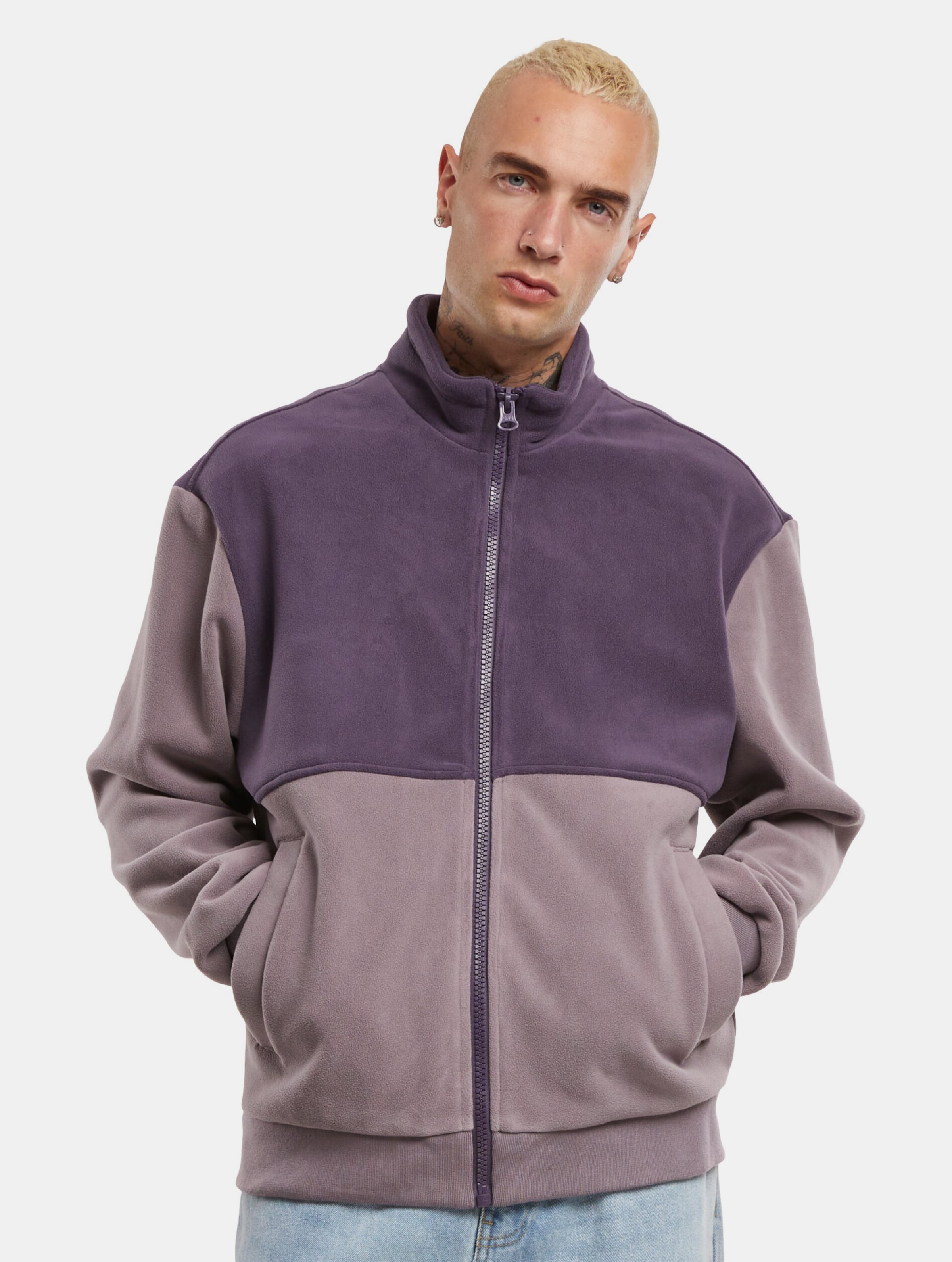 Urban Classics Colour Block Polar Fleece Übergangsjacke