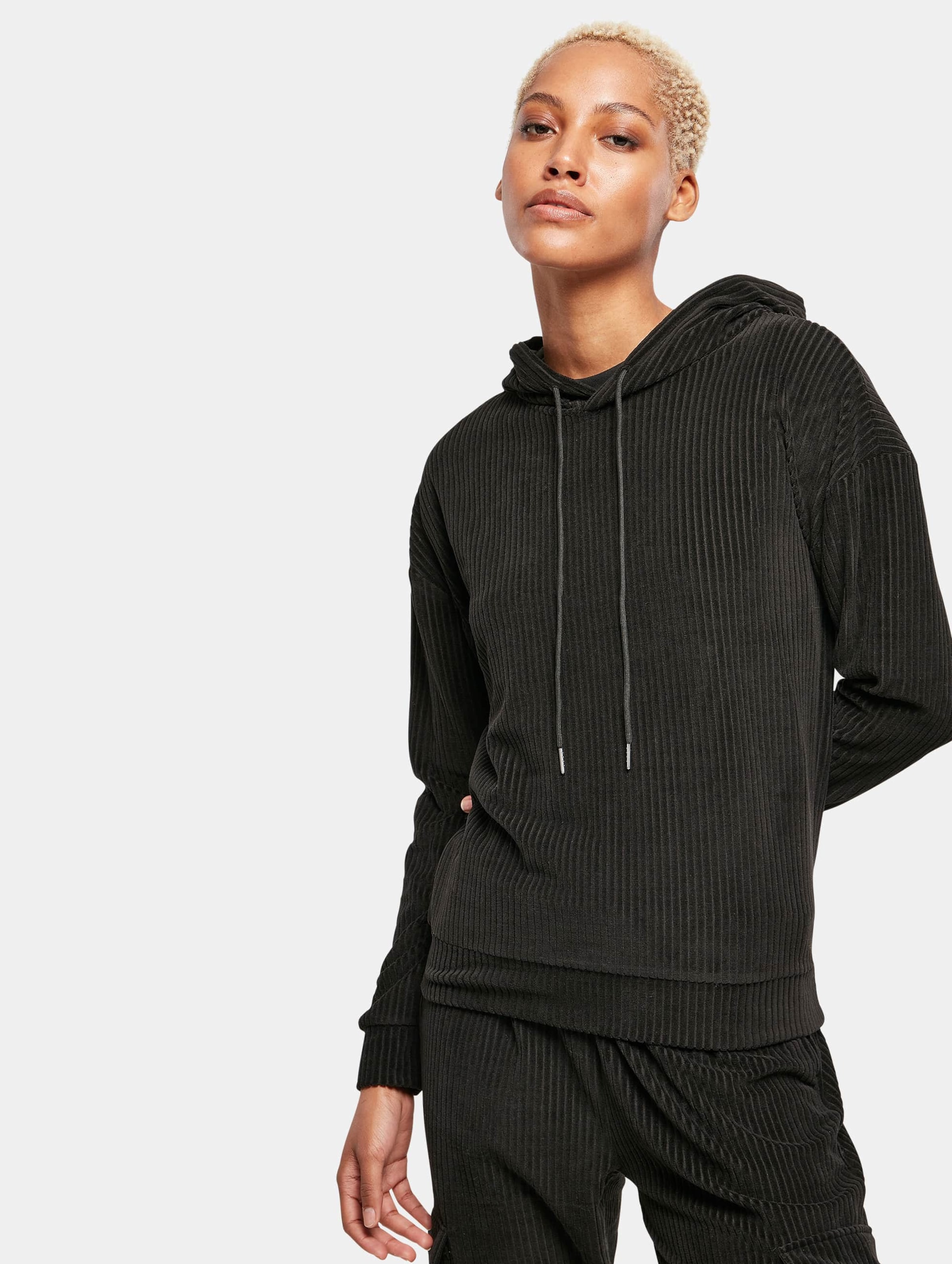 Urban Classics Ladies Velvet Rib Hoody