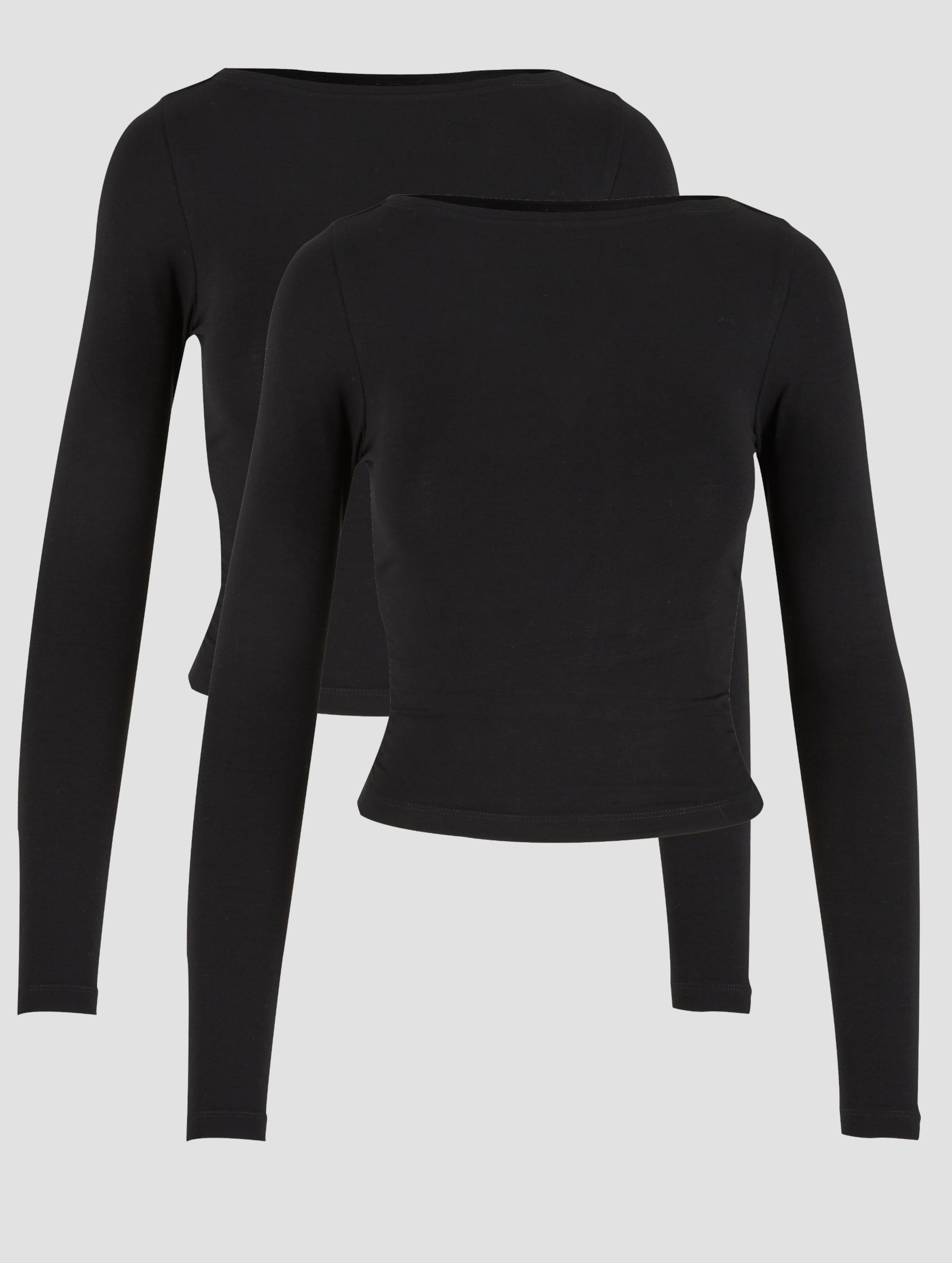 Urban Classics Ladies Ruffled Super Slim 2 Pack Longsleeve