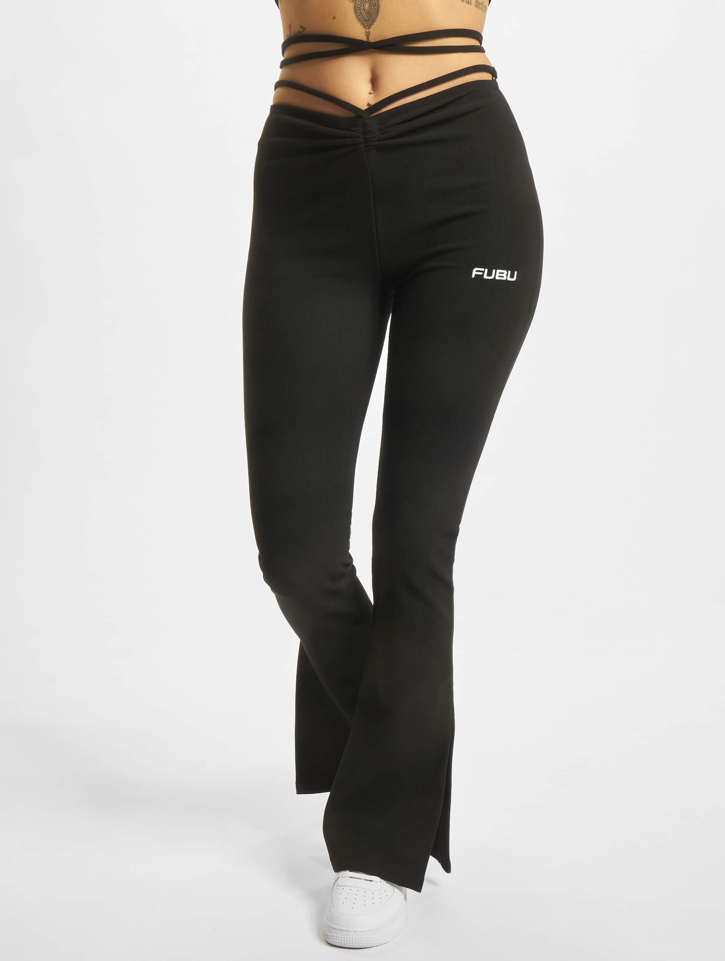 Fubu FW221-028-1 Corporate Slit Wide Leg Pants