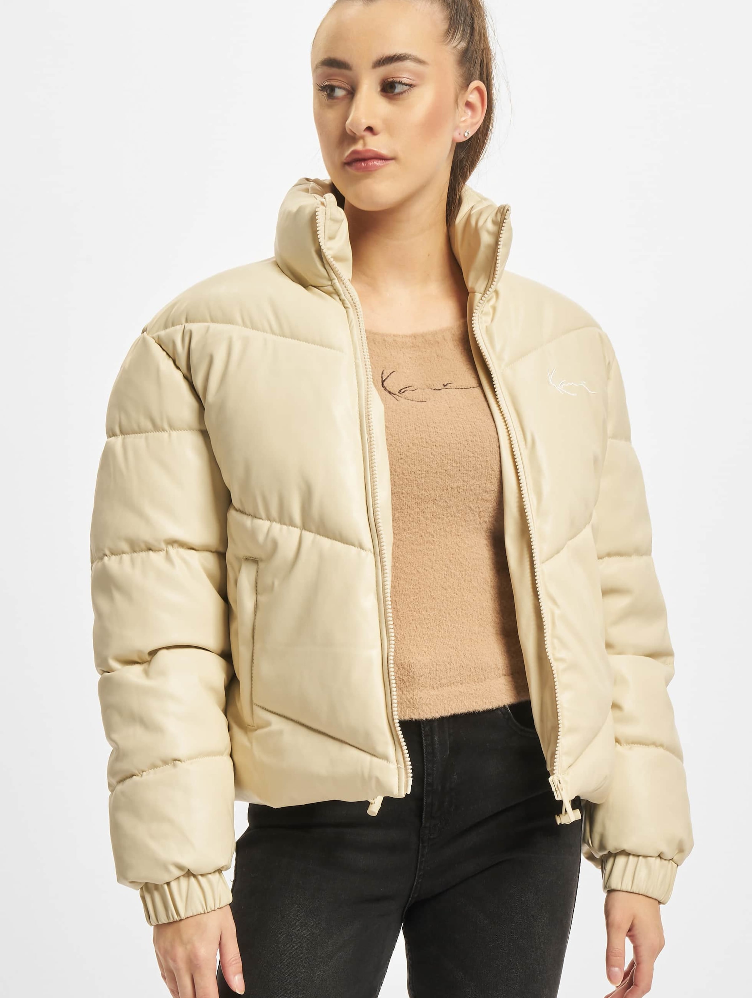Karl Kani Chest Signature Fake Lather Puffer Jacket