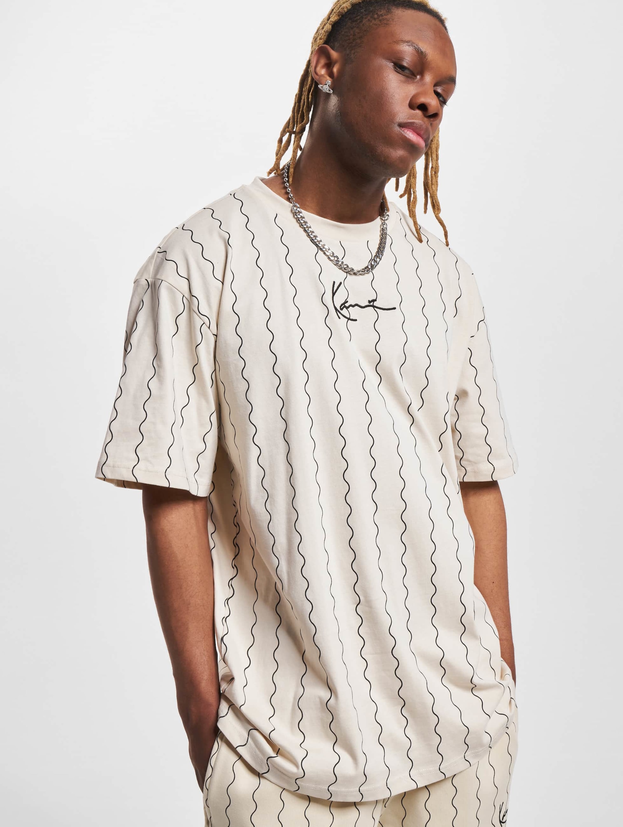 Karl Kani KK Small Signature Ziczac Pinstripe Tee