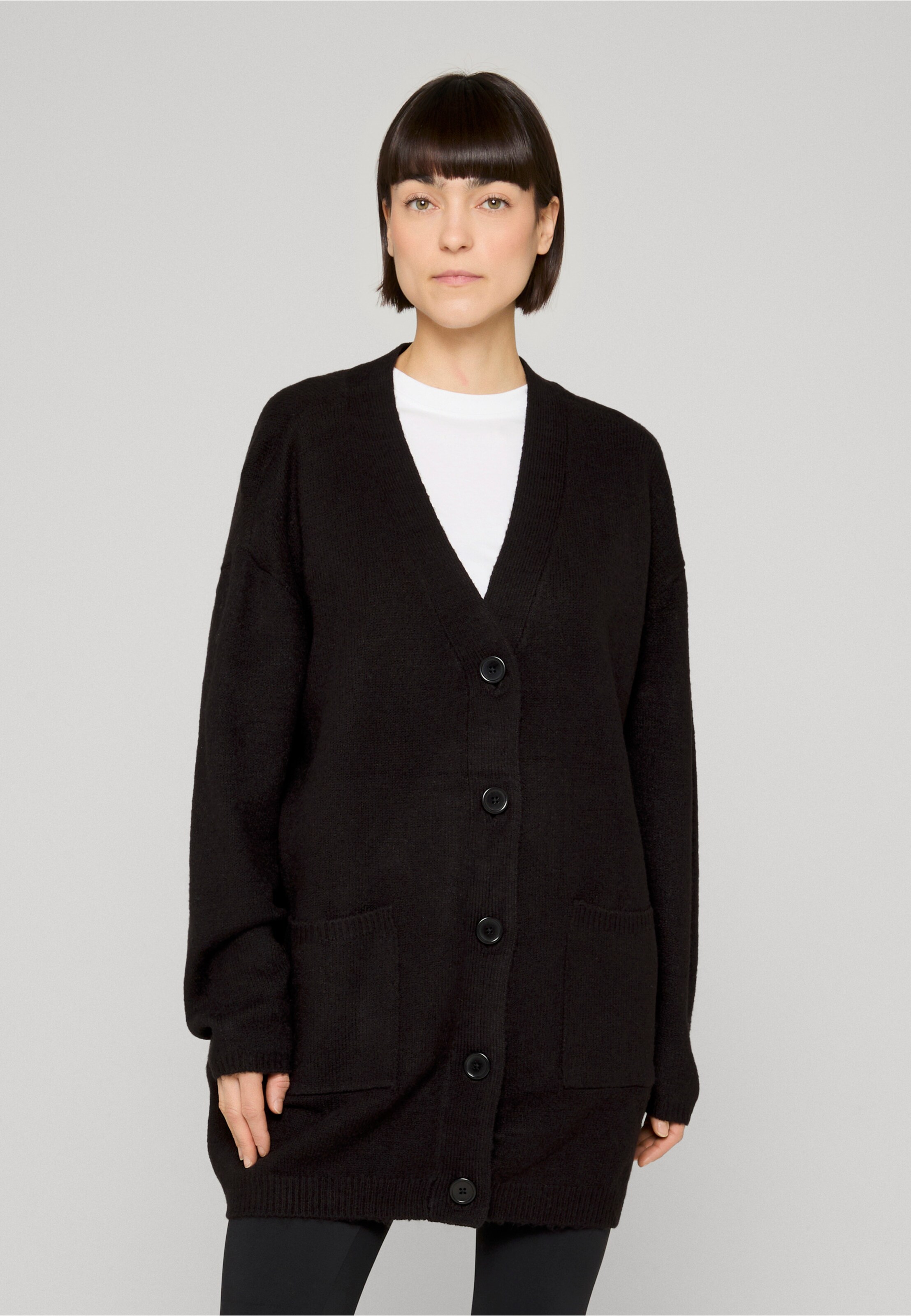 Urban Classics Ladies Chunky Fluffy Knit Cardigan