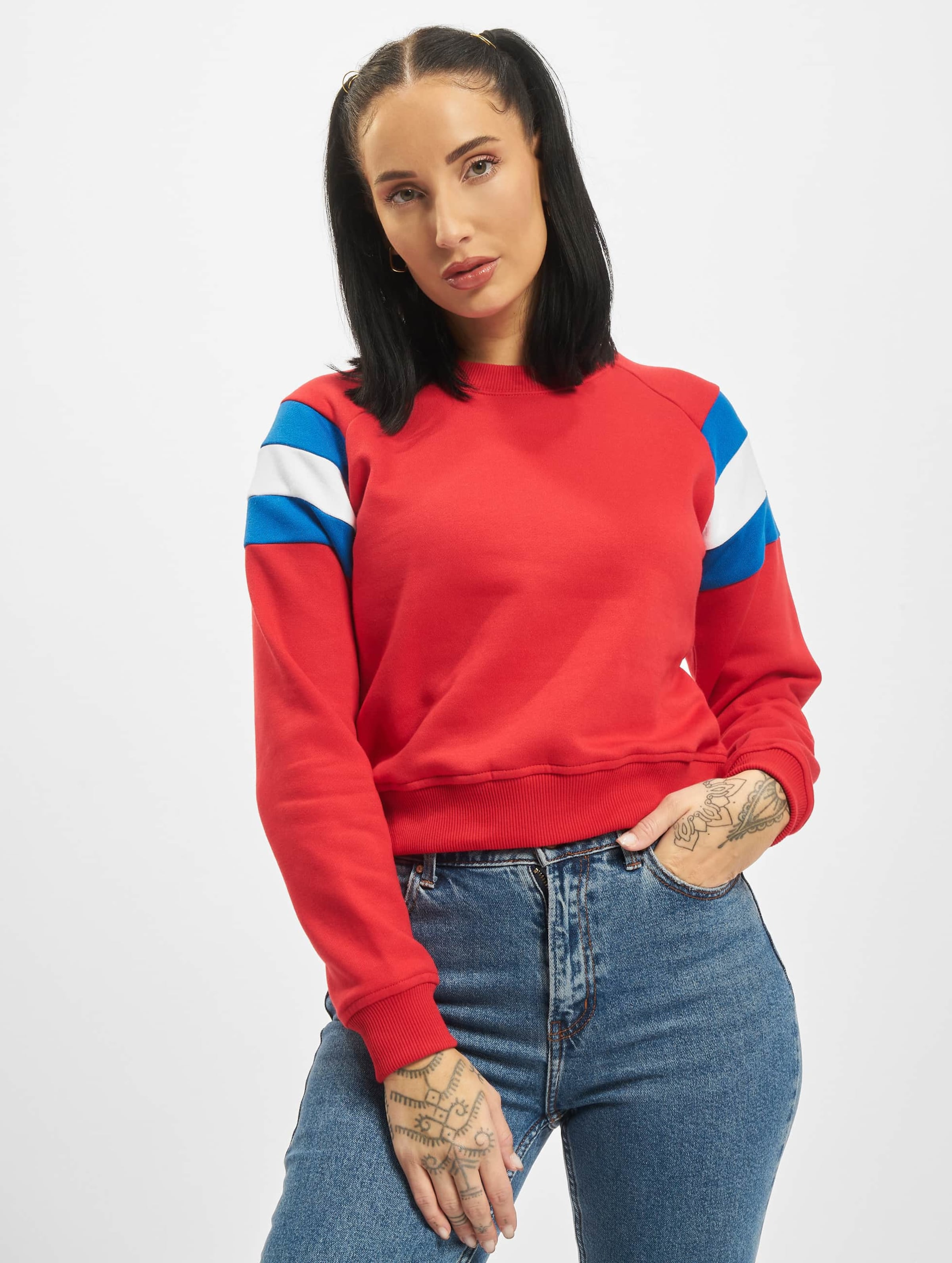Urban Classics Ladies Sleeve Stripe Crew