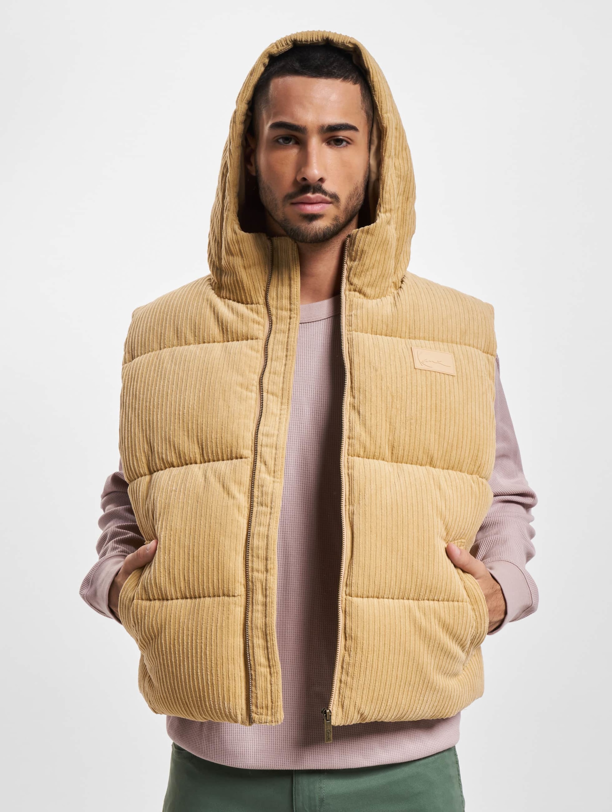 Karl Kani KM233-051-2 KK Rubber Signature Corduroy Puffer Vest