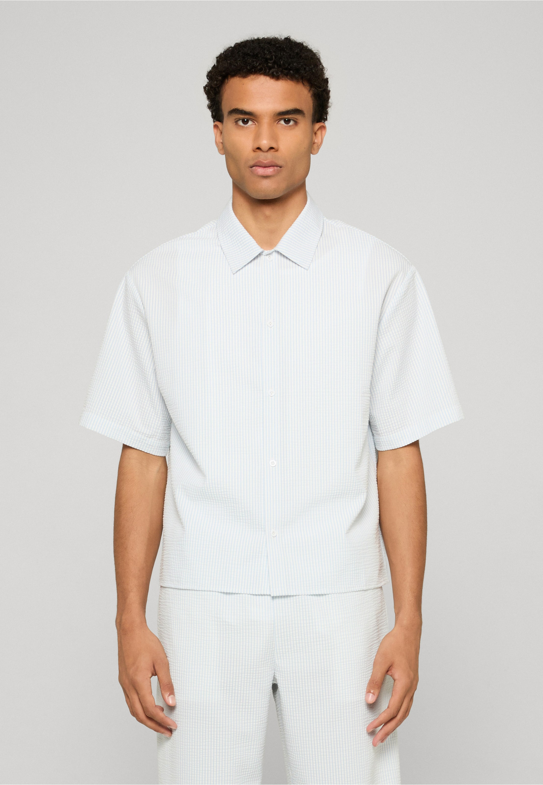 Urban Classics Seersucker Short Sleeve Shirt