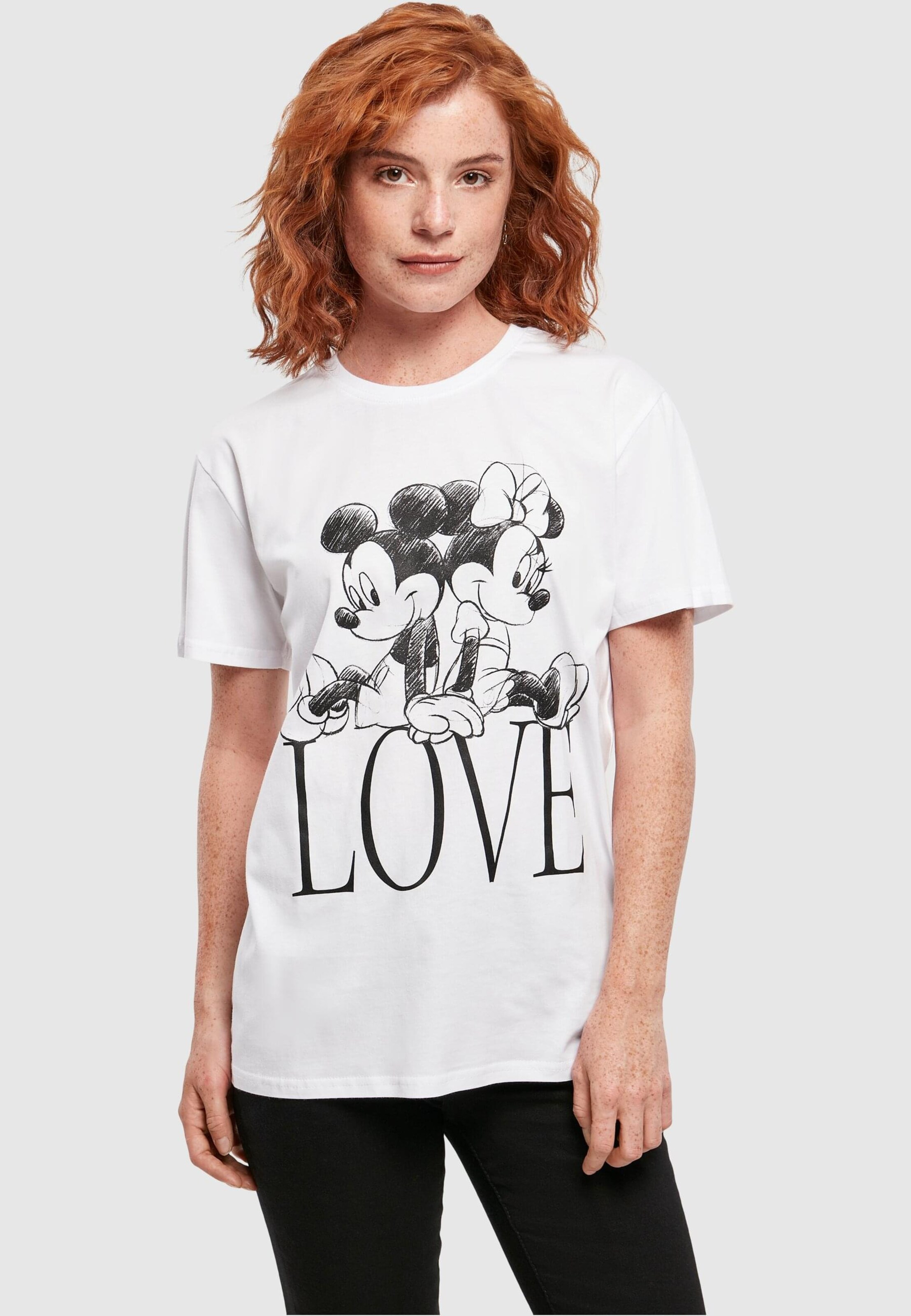 Merchcode Ladies Minnie Loves Mickey Tee