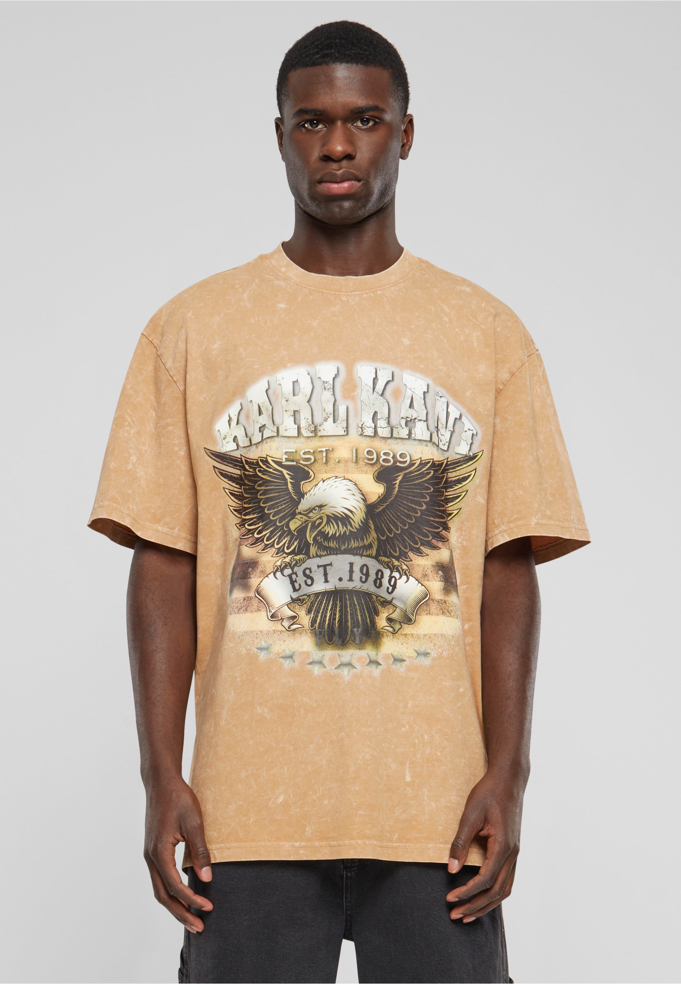 Karl Kani KM241-058-2 KK Small Signature Washed Eagle Tee