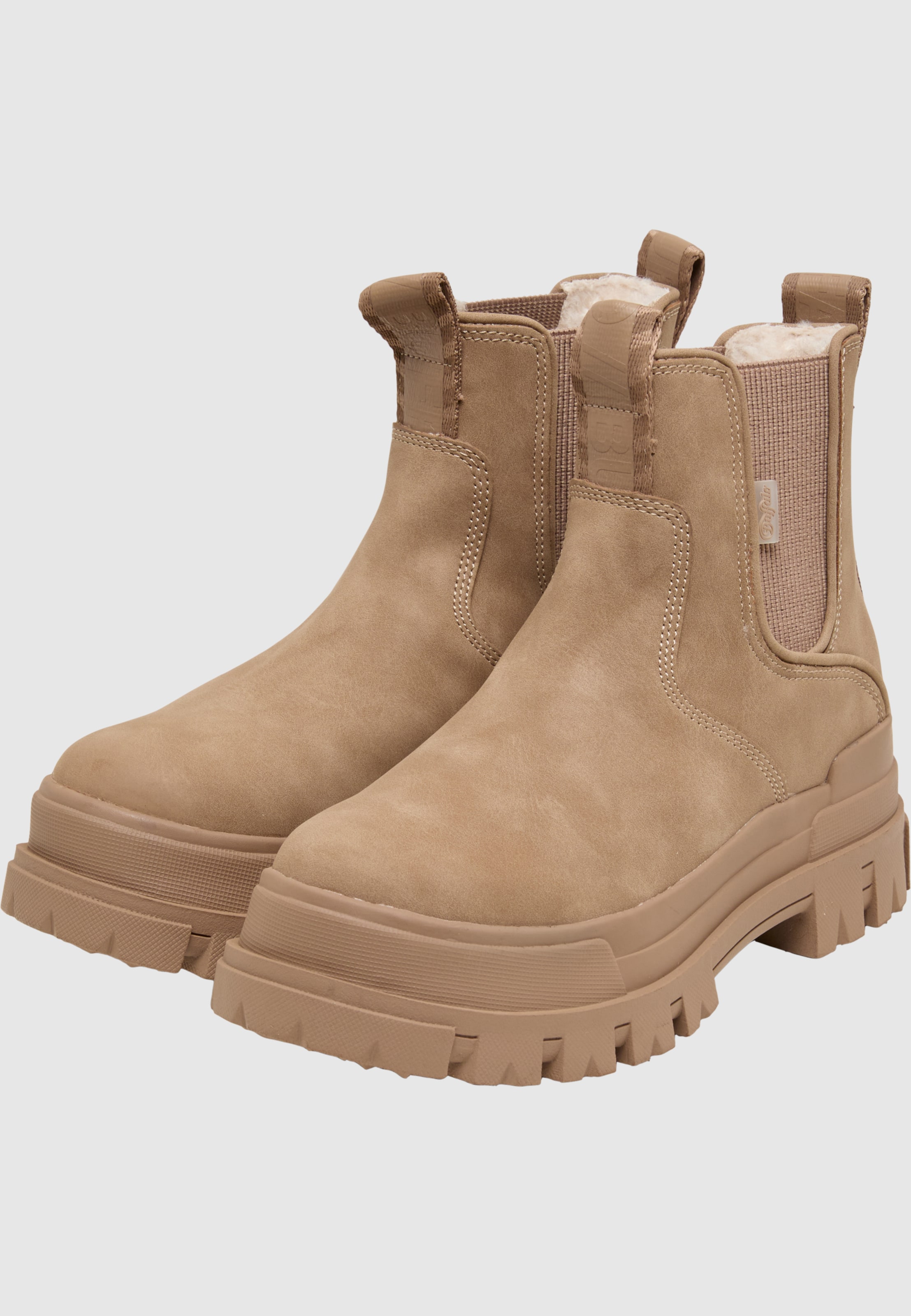 Buffalo ASPHA CHELSEA WARM - VEGAN NUBUCK BROWN