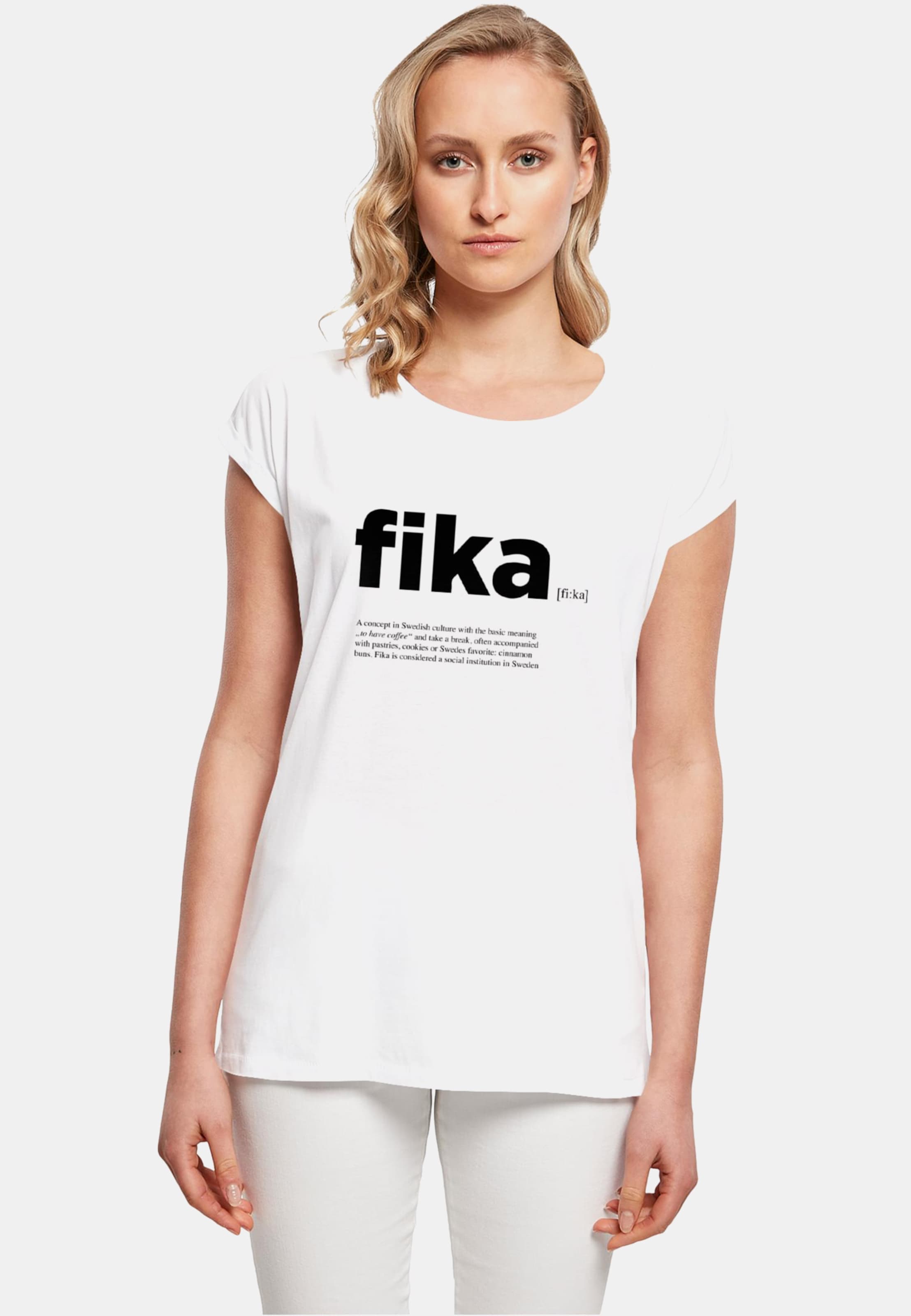 Mister Tee Ladies Fika Definition Extended Shoulder