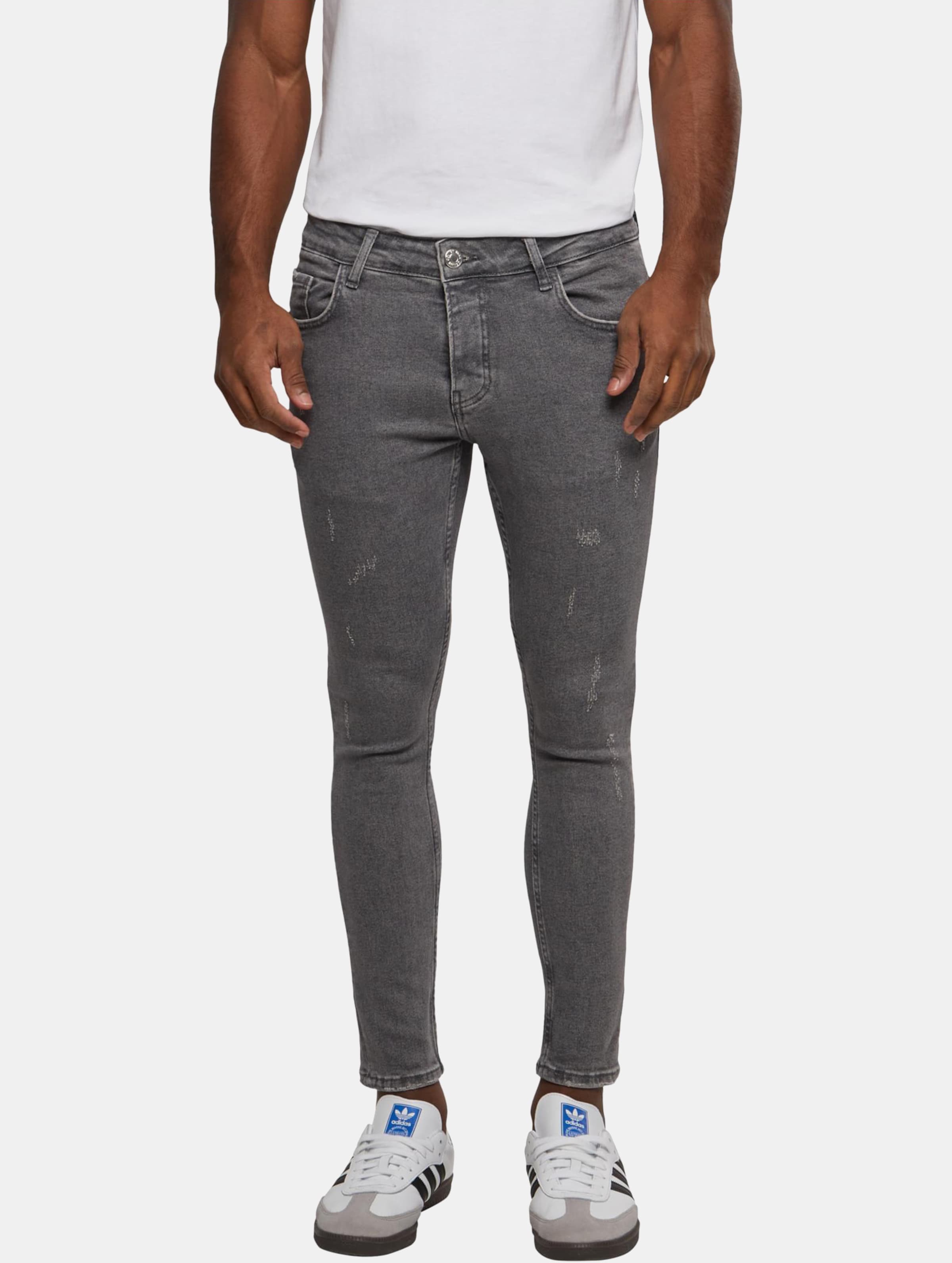2Y Premium Destroyed Skinny Cropped Denim