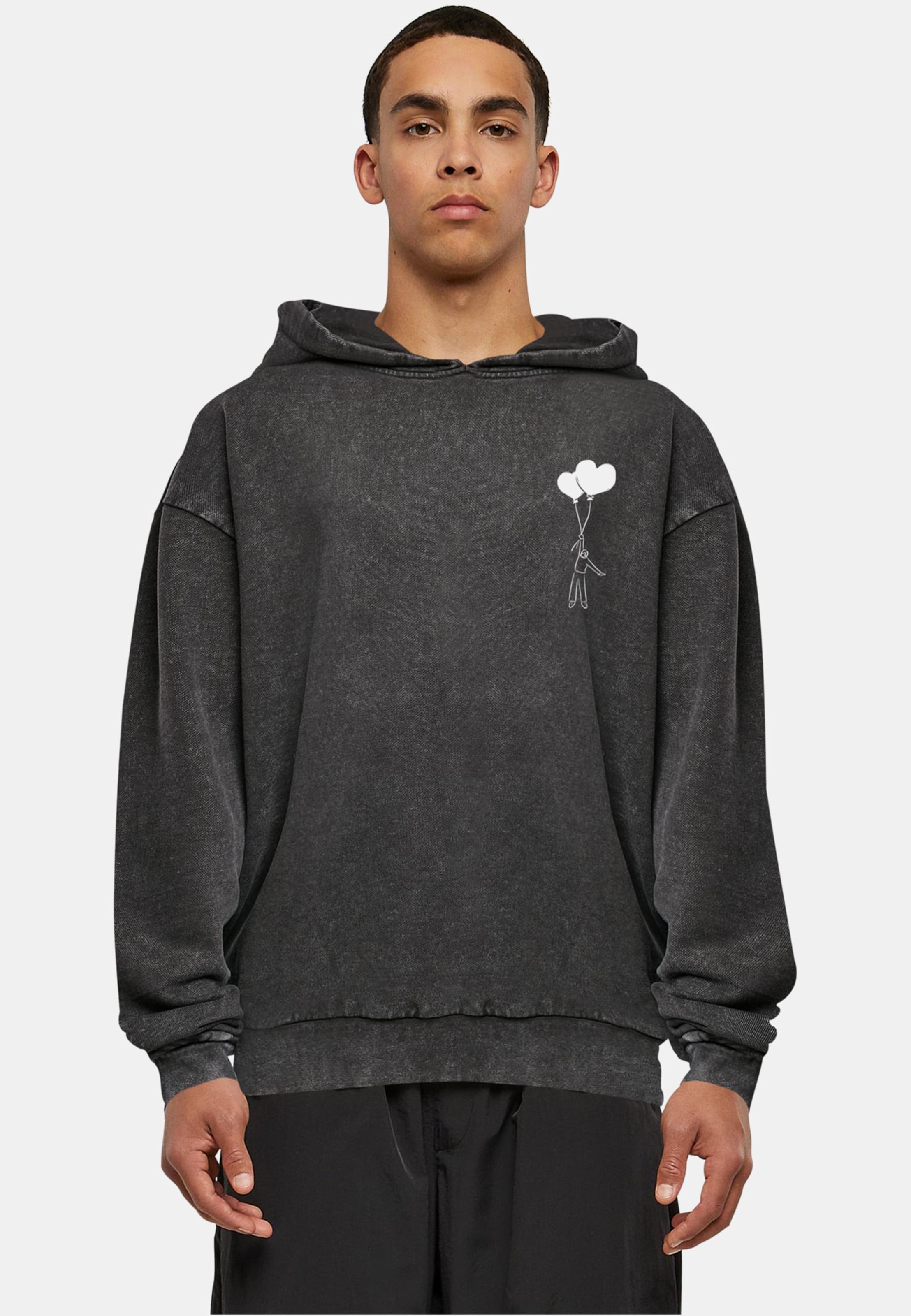 Merchcode Love In The Air Acid Washed Oversize Hoody