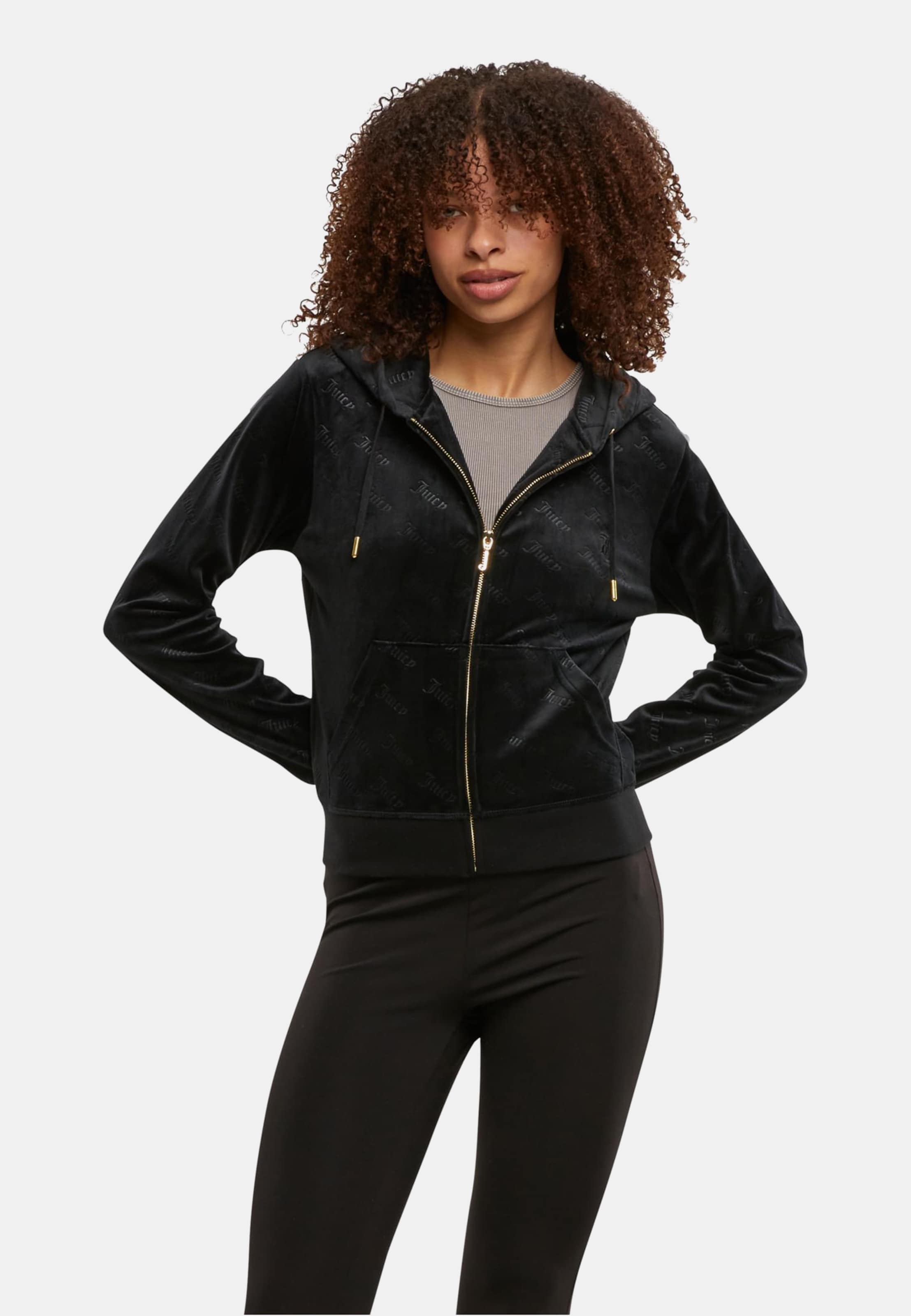 Juicy Couture GIGI DEBOSSED VELOUR ZIP HOODIE