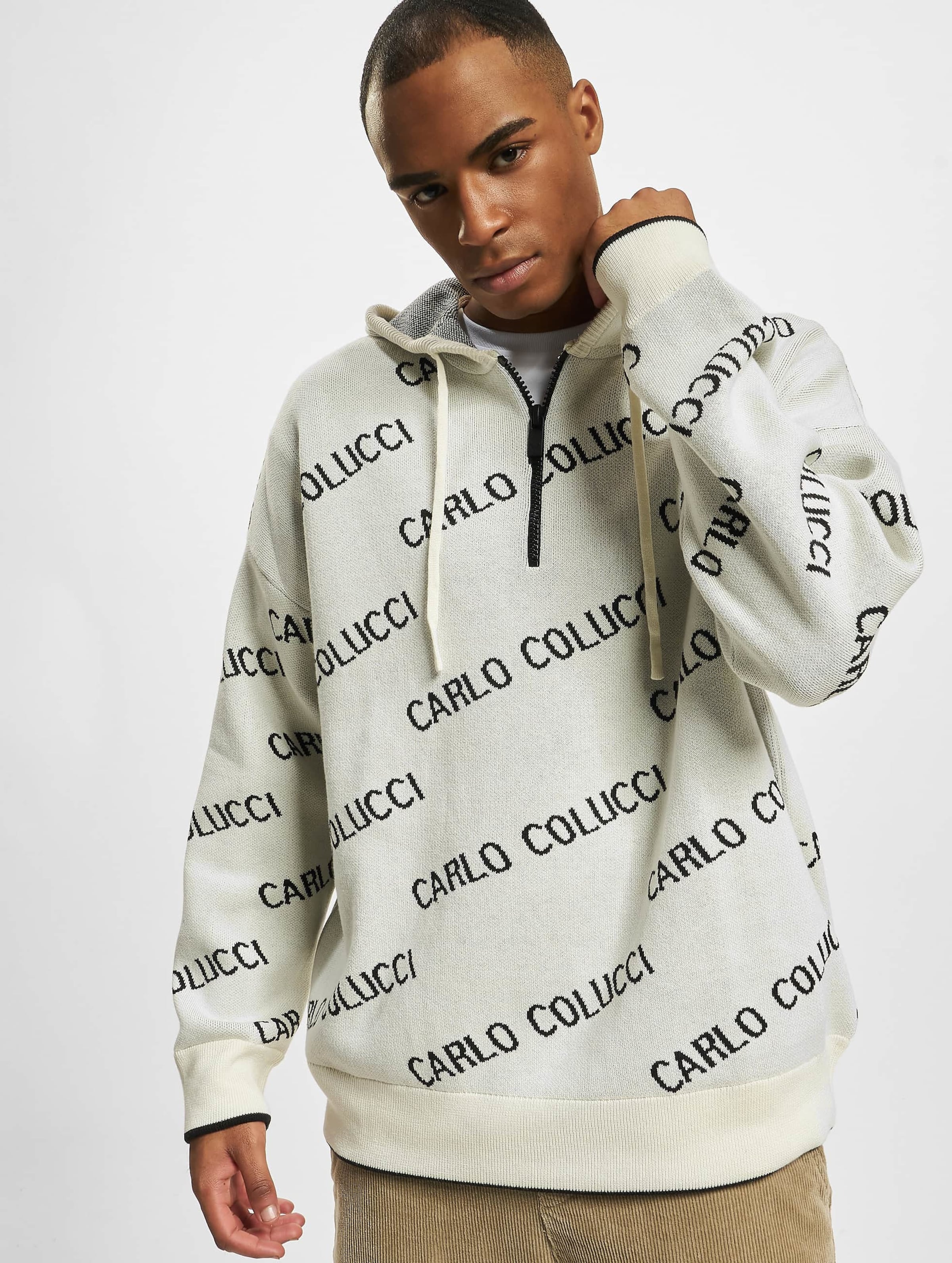 Carlo Colucci Allover Logo Hoody Troyer
