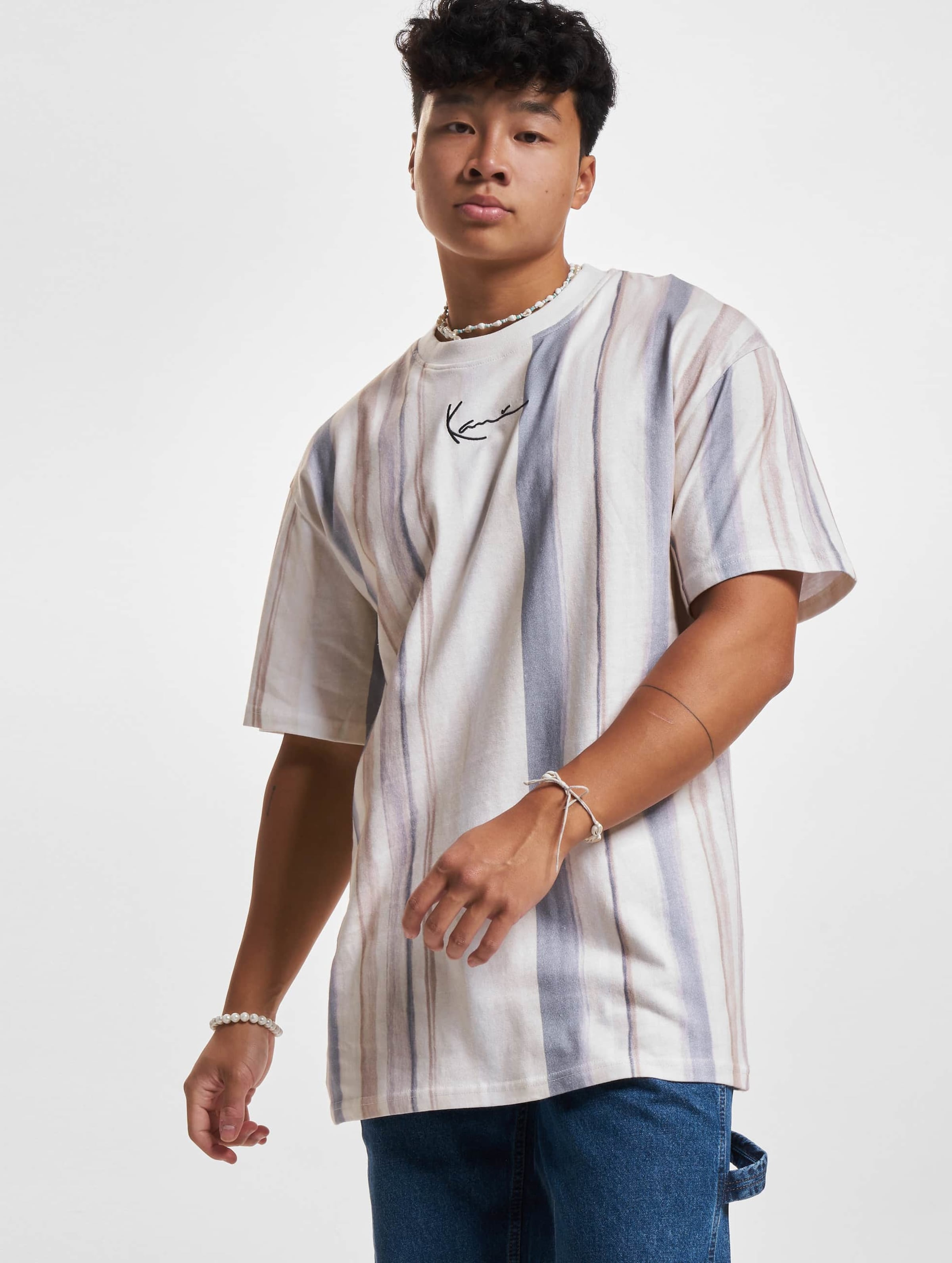 Karl Kani KM221-045-1 KK Small Signature Tie Dye Stripe Tee